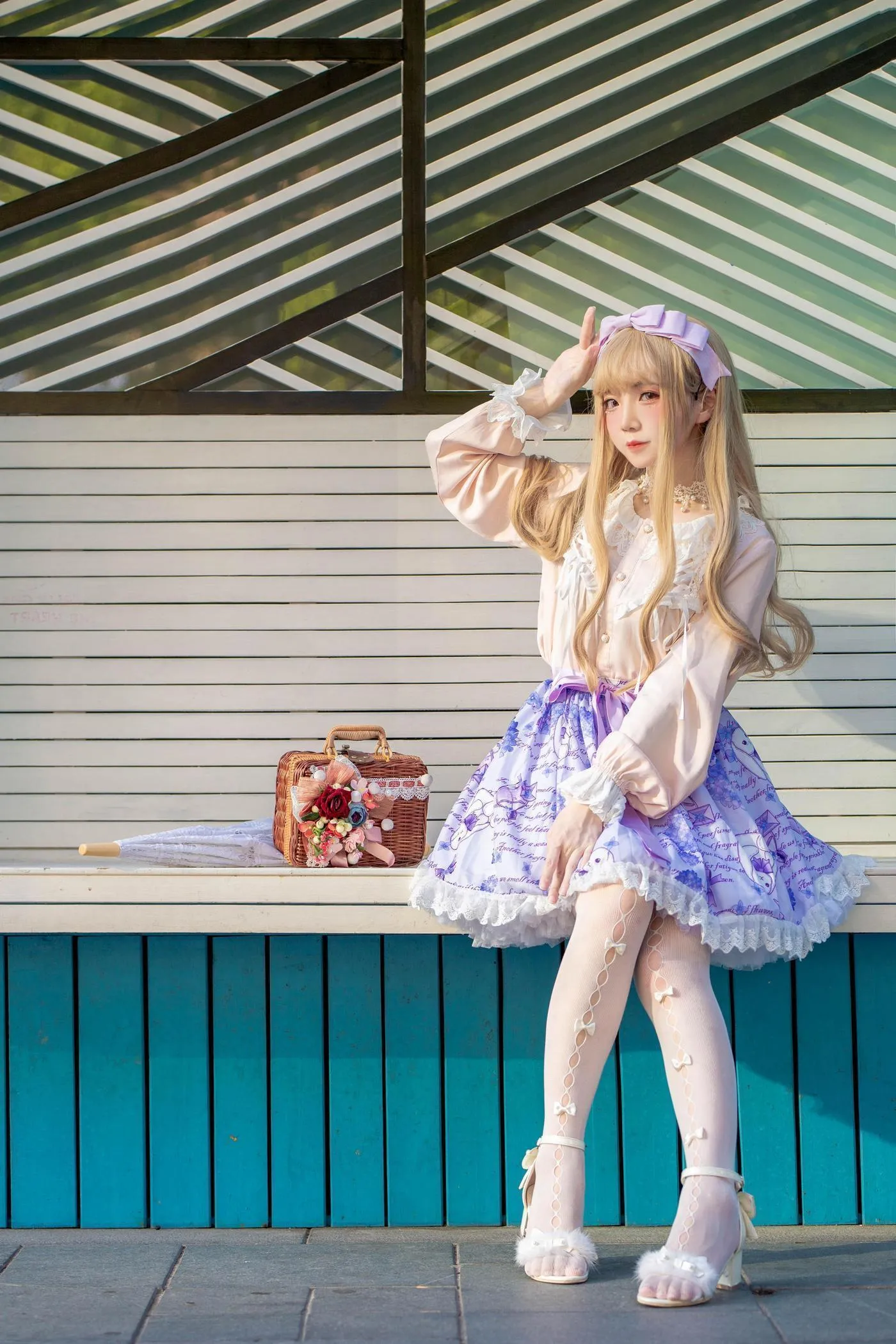 楚楚子w – NO.76 -LOLITA装扮 LOLITA夏日穿搭打歌服小偶像出镜：楚楚子＋@鹤祈 [11P]插图6