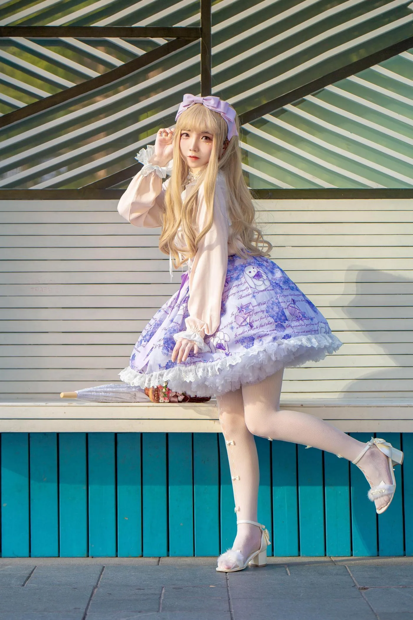 楚楚子w – NO.76 -LOLITA装扮 LOLITA夏日穿搭打歌服小偶像出镜：楚楚子＋@鹤祈 [11P]插图7