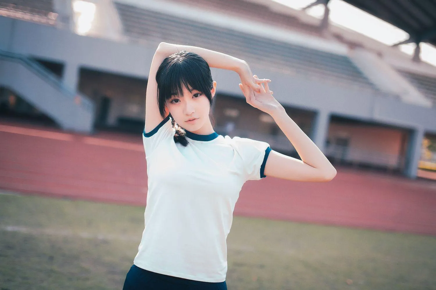 沧霁桔梗 – NO.06 -黑丝体操服 [53P]插图7
