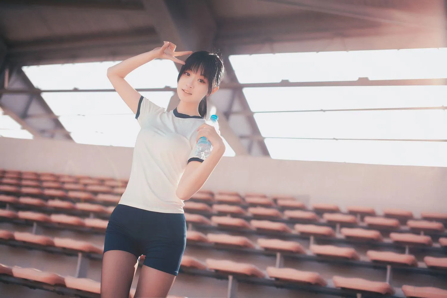 沧霁桔梗 – NO.06 -黑丝体操服 [53P]插图5