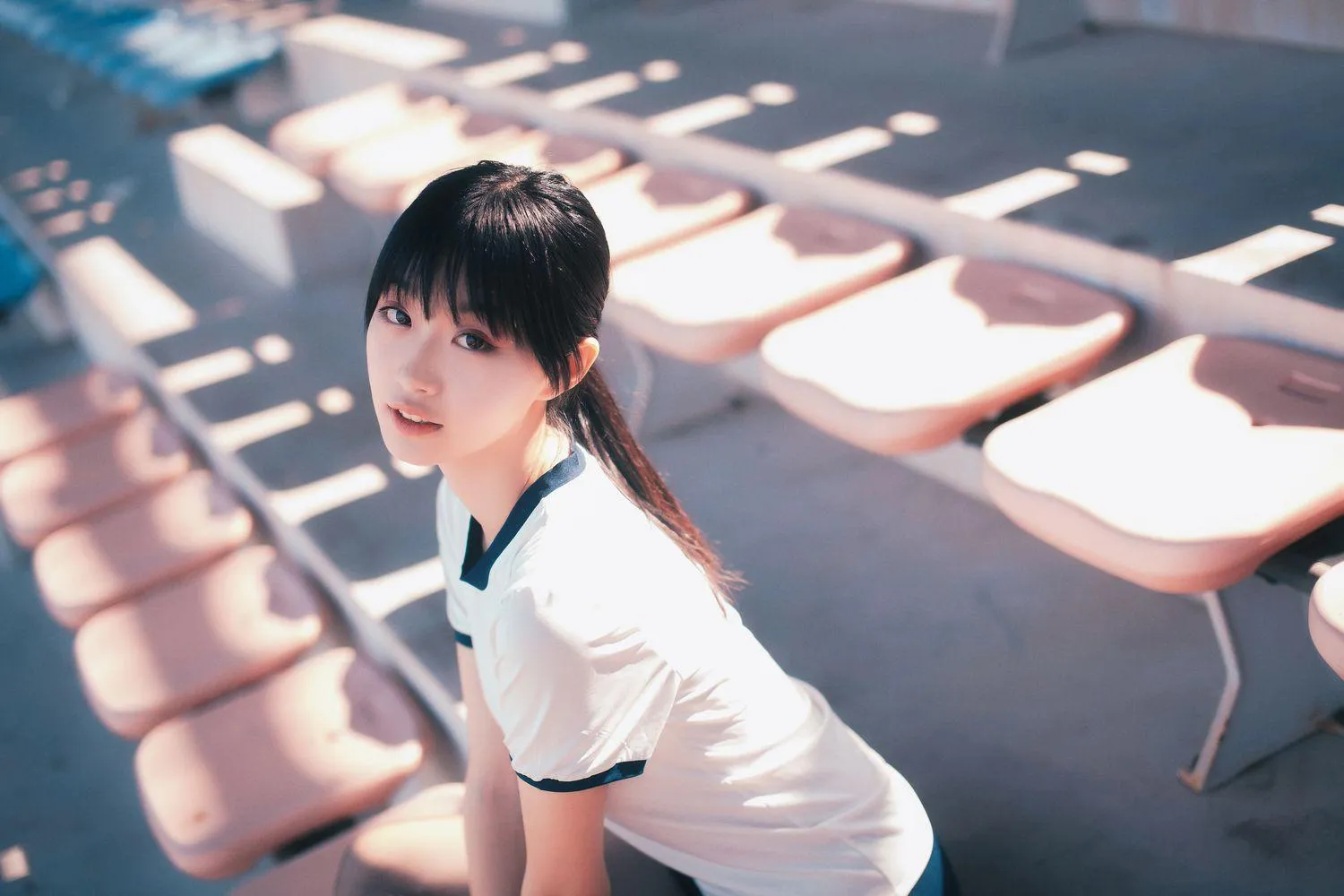 沧霁桔梗 – NO.06 -黑丝体操服 [53P]插图7