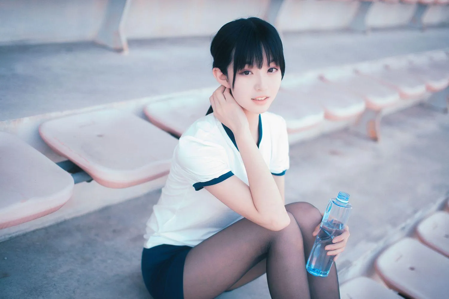 沧霁桔梗 – NO.06 -黑丝体操服 [53P]插图4