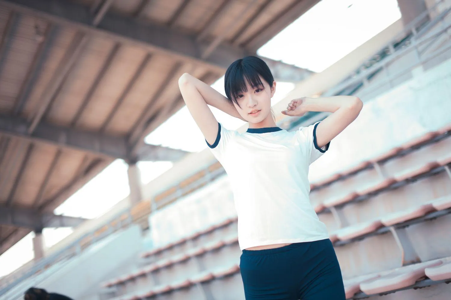 沧霁桔梗 – NO.06 -黑丝体操服 [53P]插图8
