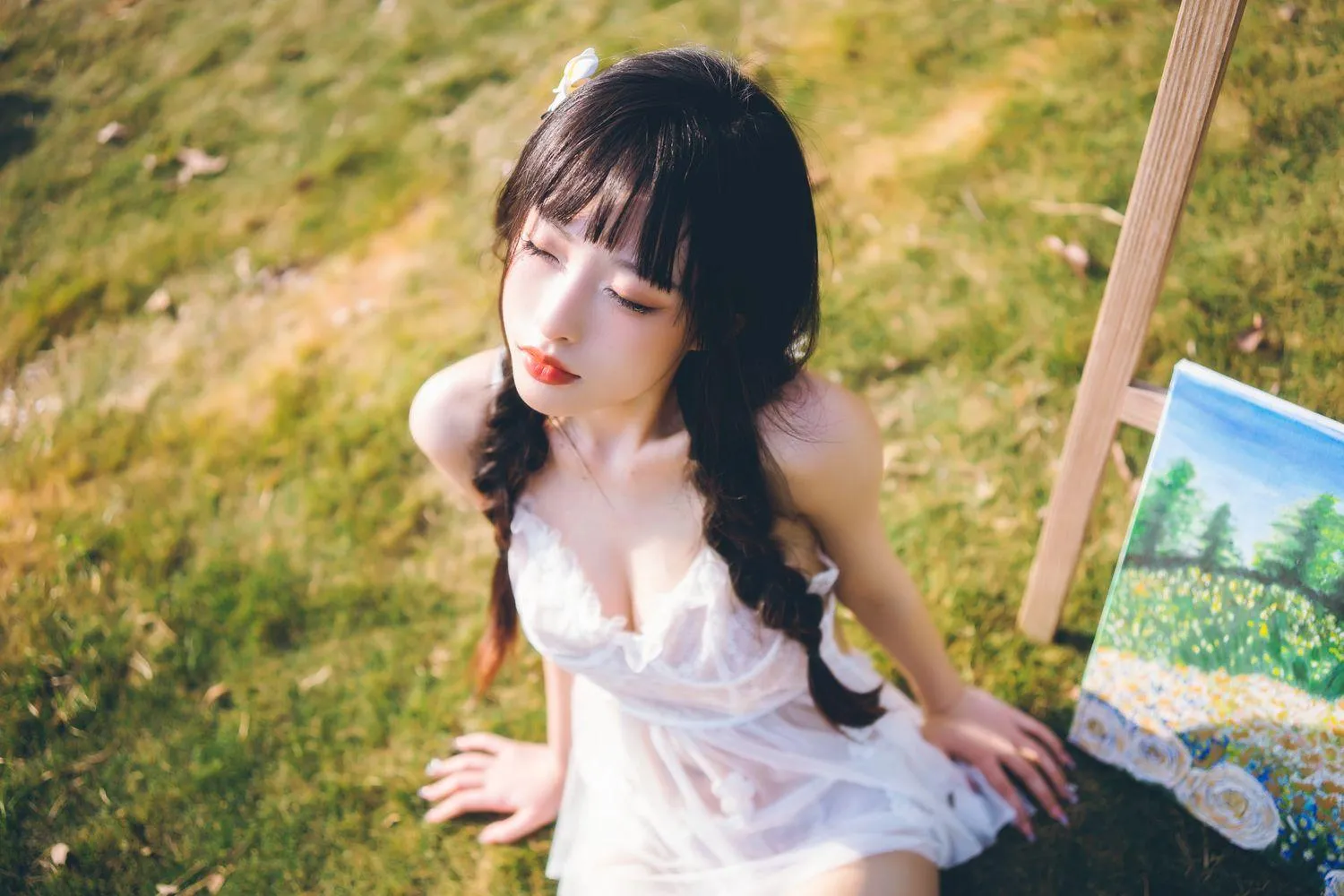 清水由乃 – NO.21 田园蕾丝裙 [65P]插图5