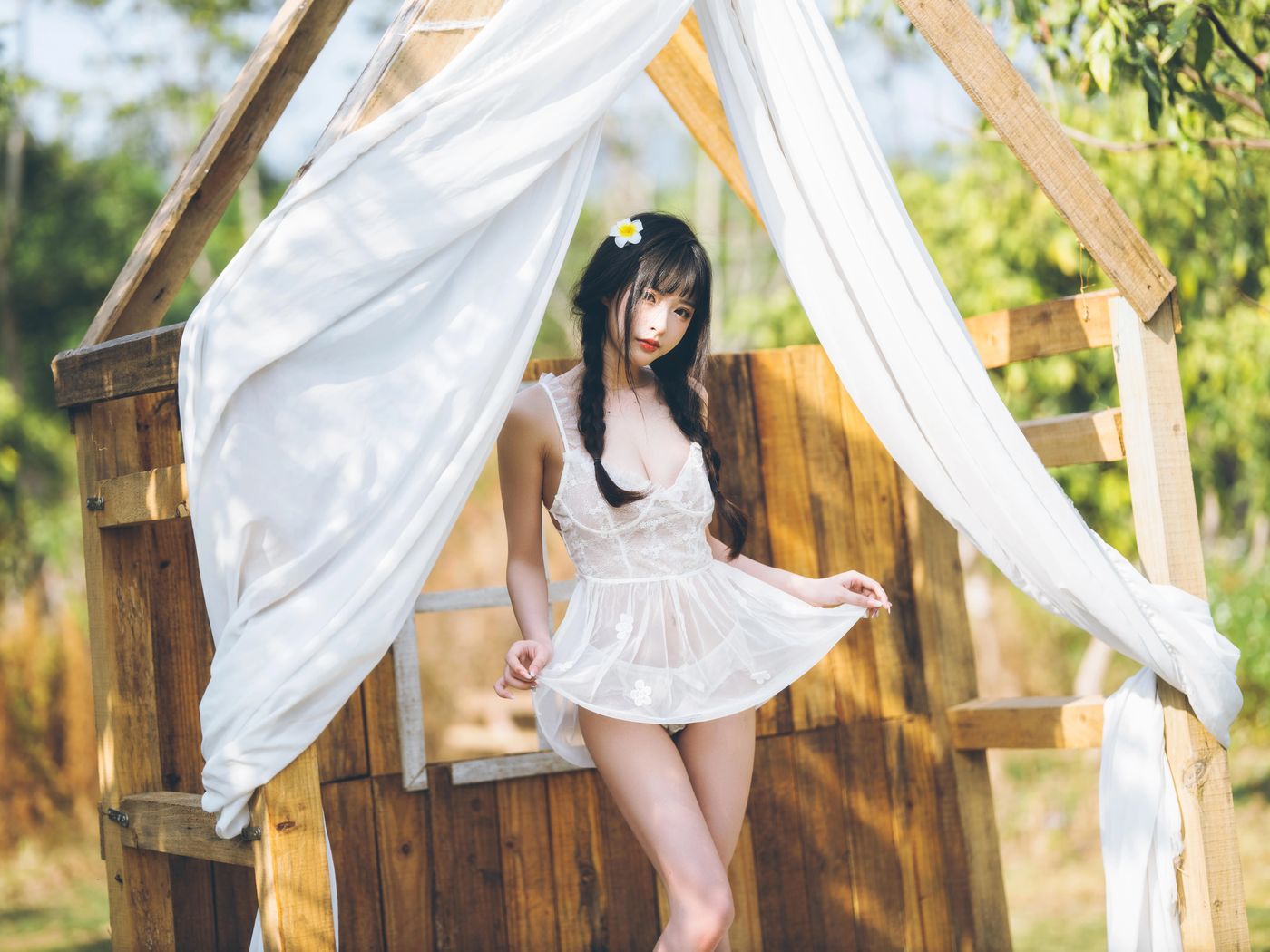 清水由乃 – NO.21 田园蕾丝裙 [65P]插图2
