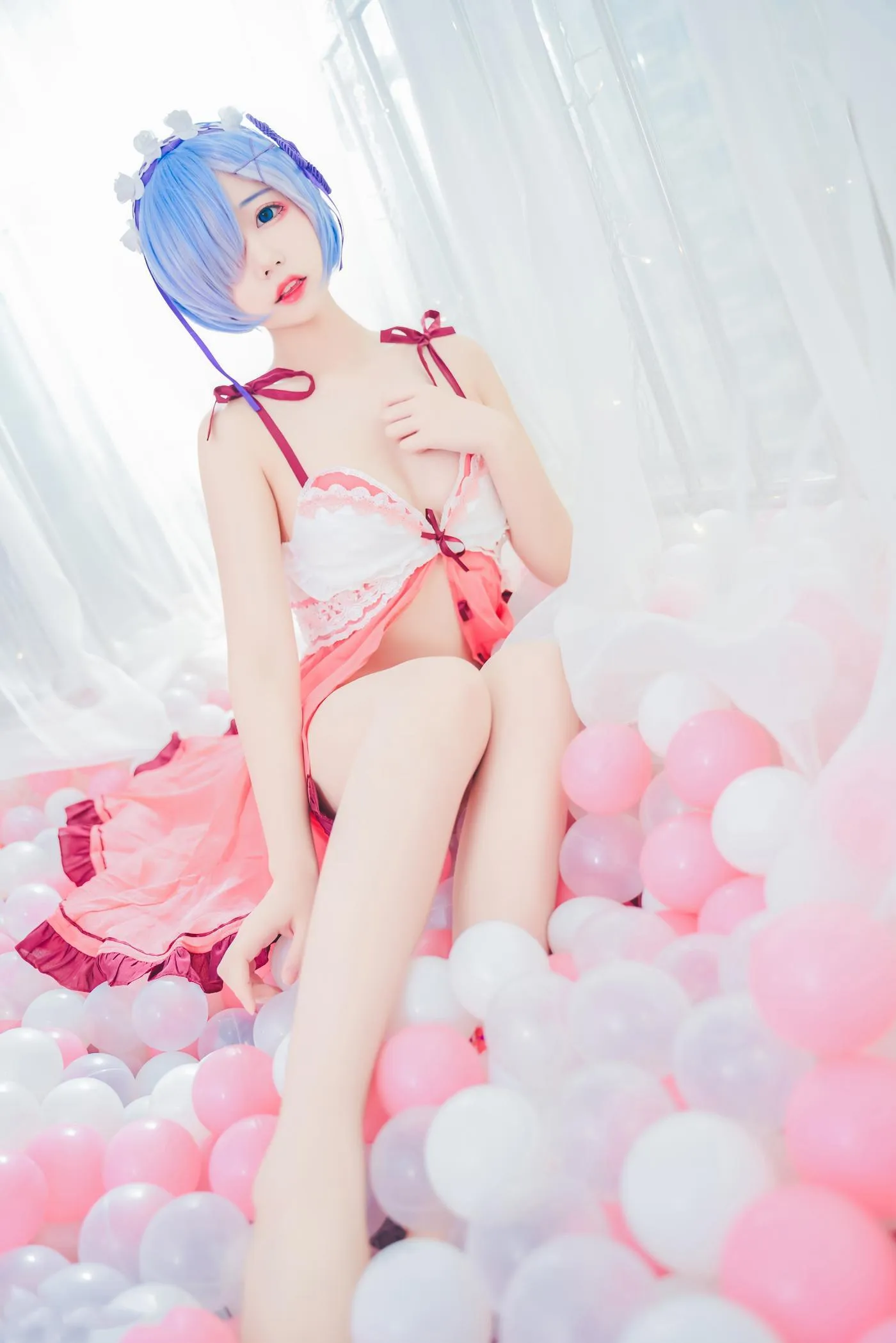 猫君君_MaoJun – NO.05 粉嫩嫩的雷姆 [40P]插图7