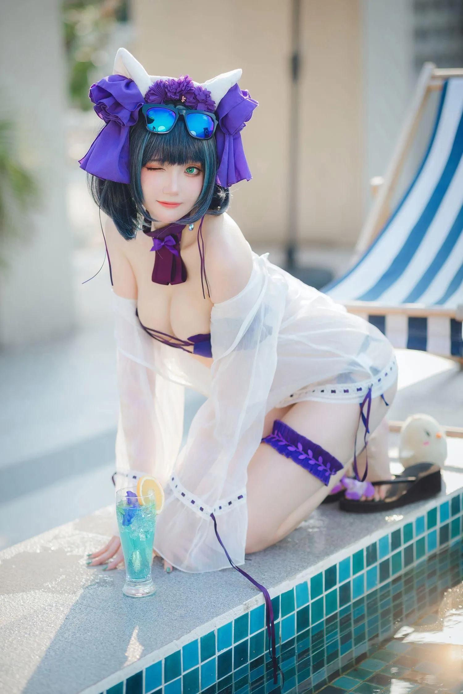 瓜希酱 – NO.74 柴郡泳装 [32P]插图9