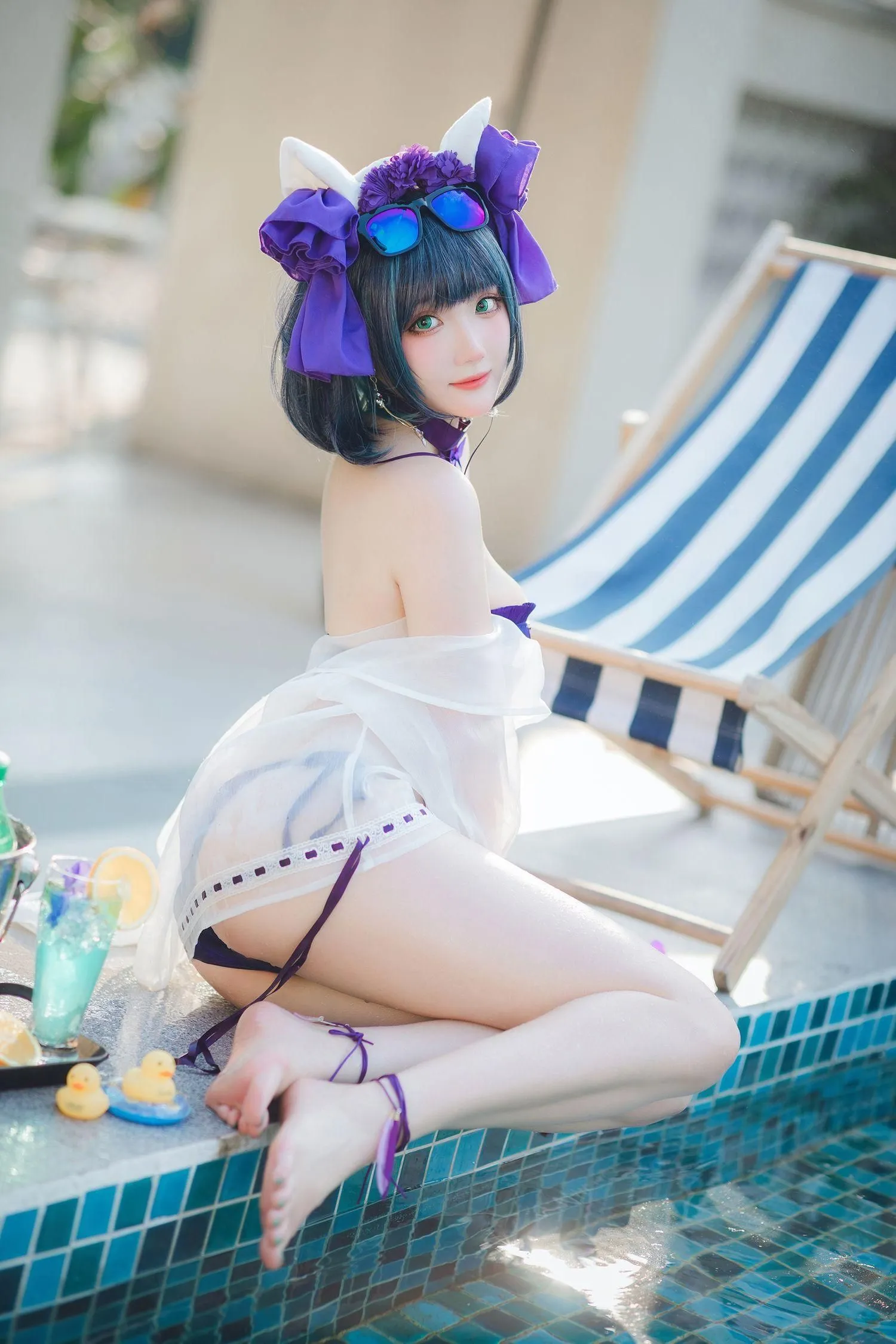 瓜希酱 – NO.74 柴郡泳装 [32P]插图3