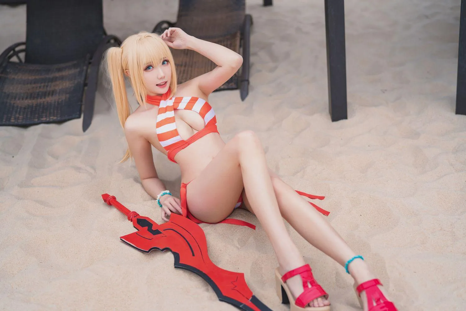 瓜希酱 NO.032 尼禄水着 [20P]插图6