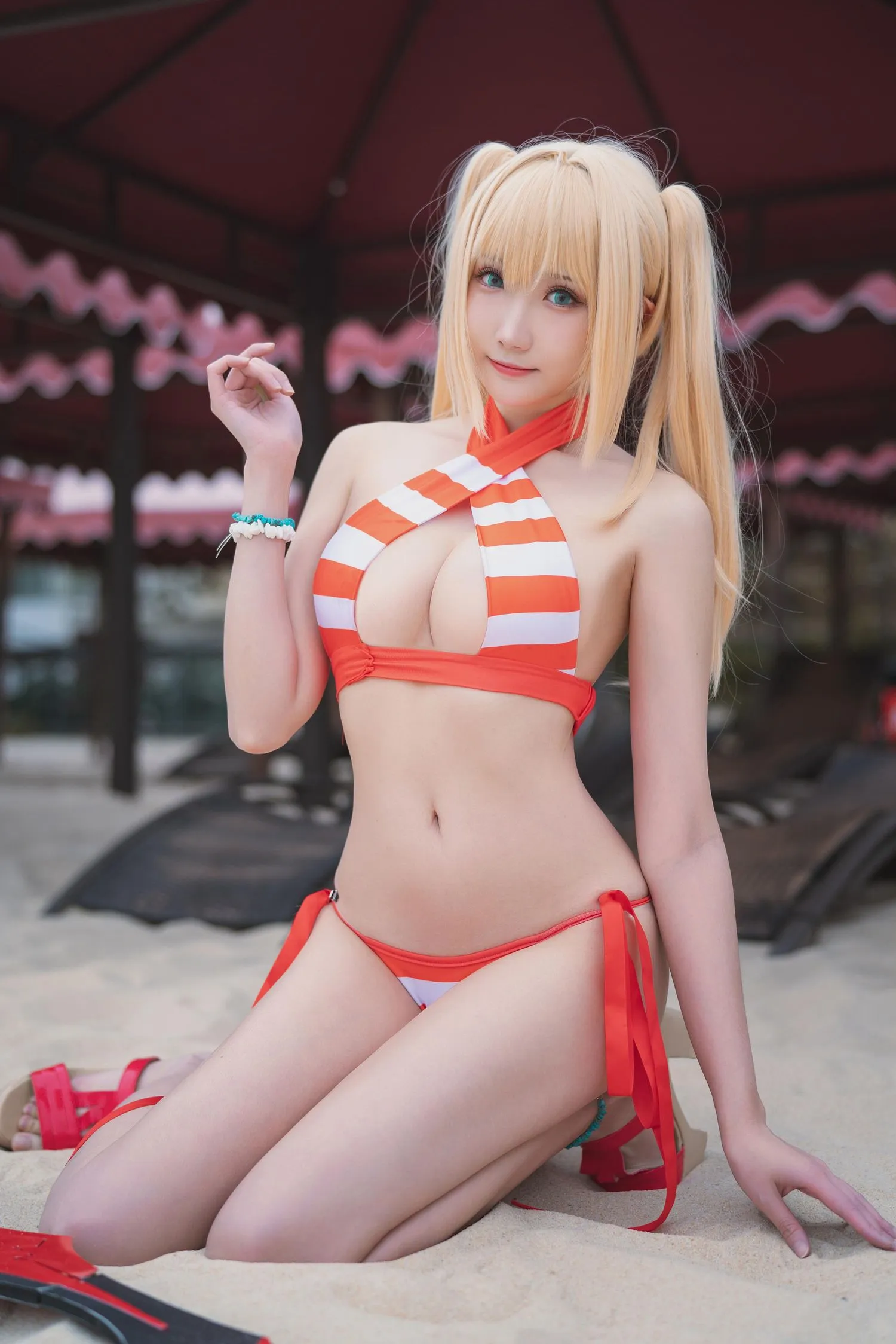 瓜希酱 NO.032 尼禄水着 [20P]插图6