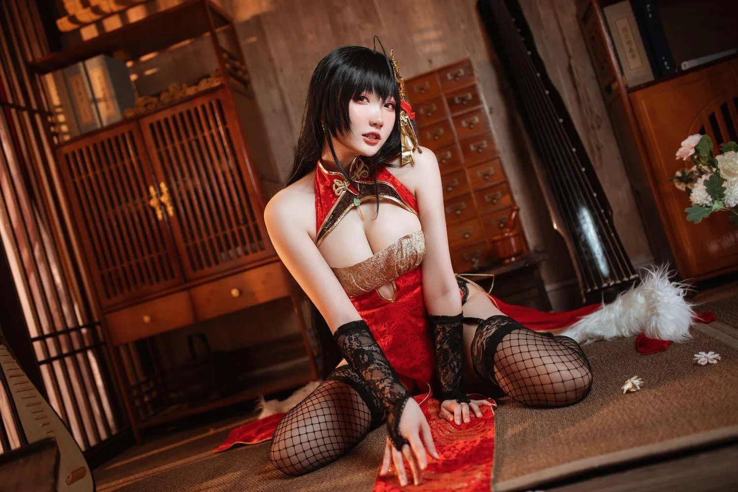 瓜希酱 NO.045 大凤旗袍 [22P]插图3