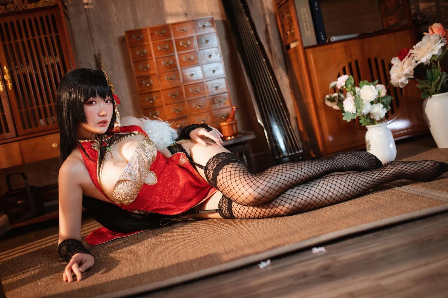 瓜希酱 NO.045 大凤旗袍 [22P]插图4