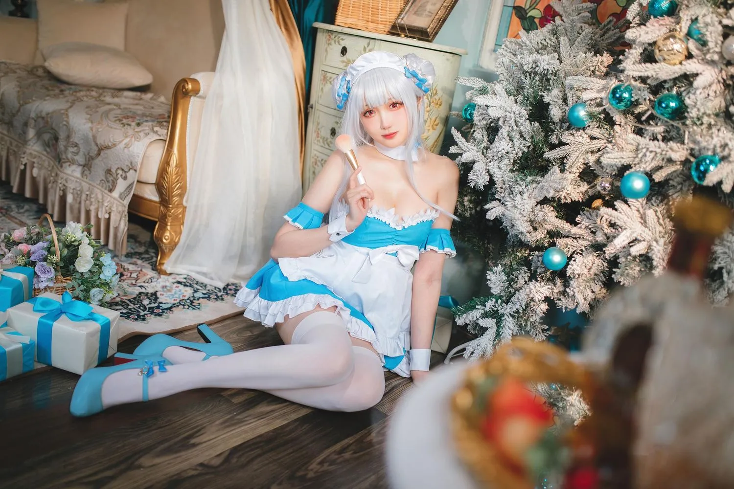 瓜希酱 NO.062 碧蓝航线 小天鹅女仆 [22P]插图5