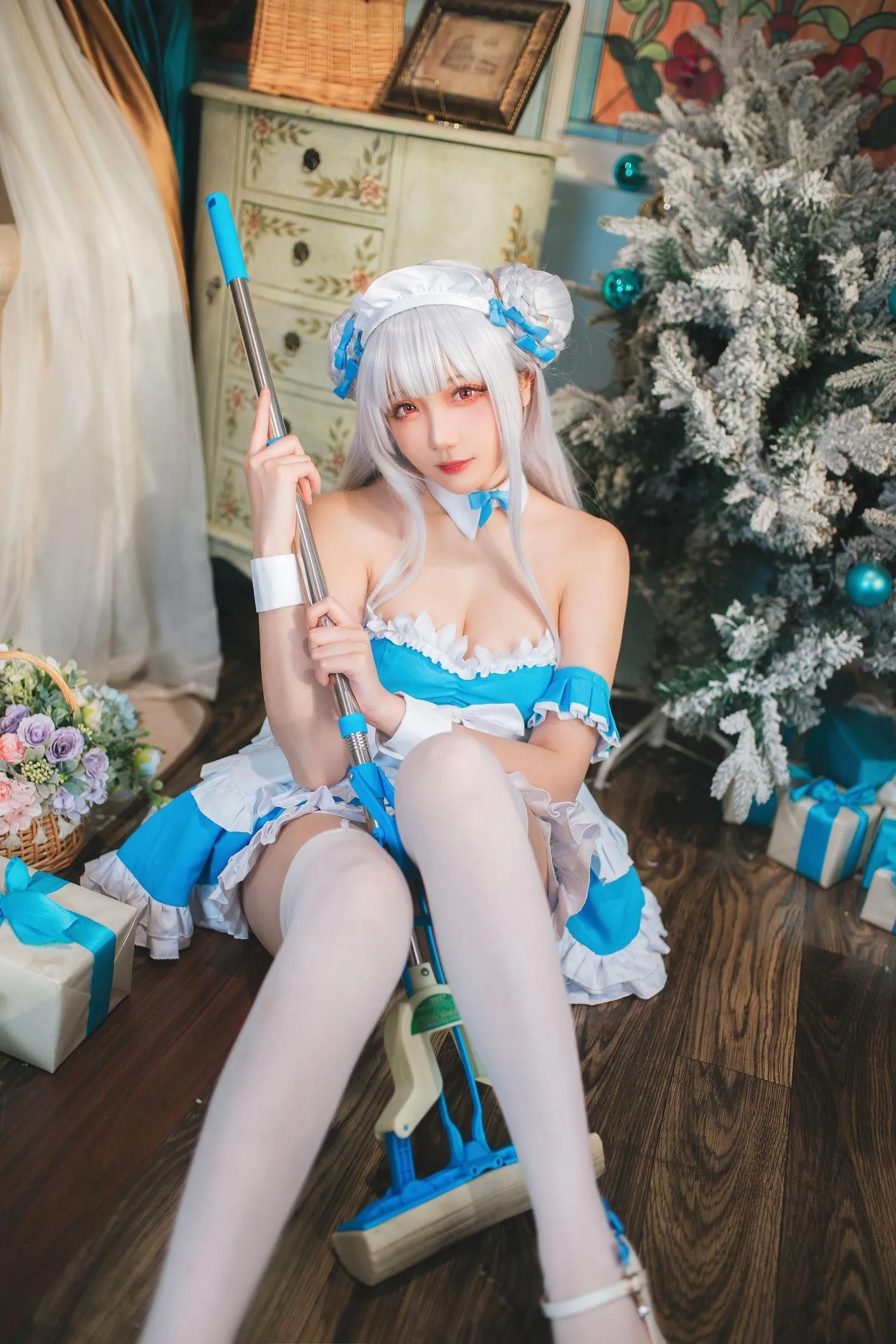 瓜希酱 NO.062 碧蓝航线 小天鹅女仆 [22P]插图8