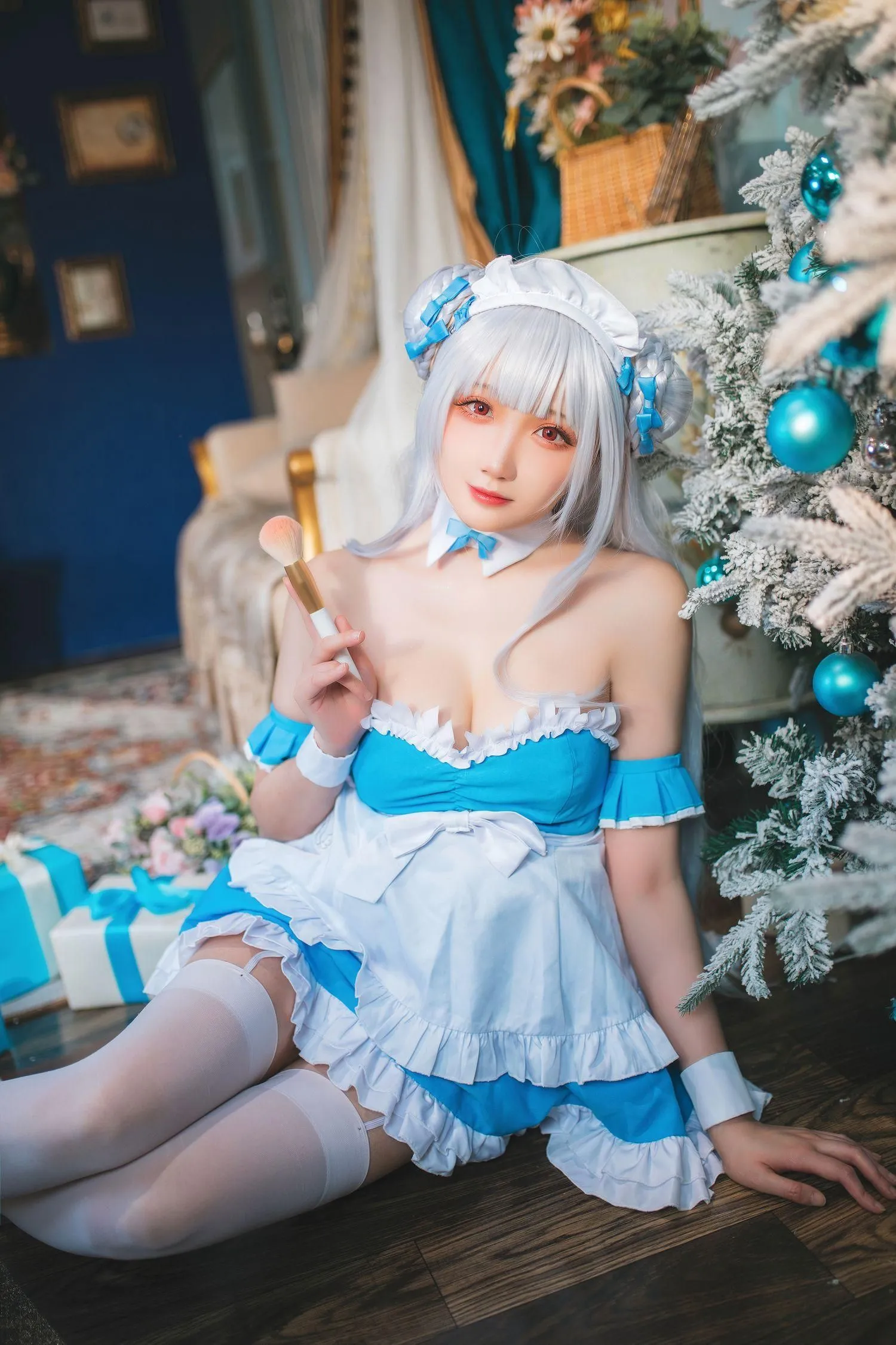 瓜希酱 NO.062 碧蓝航线 小天鹅女仆 [22P]插图2