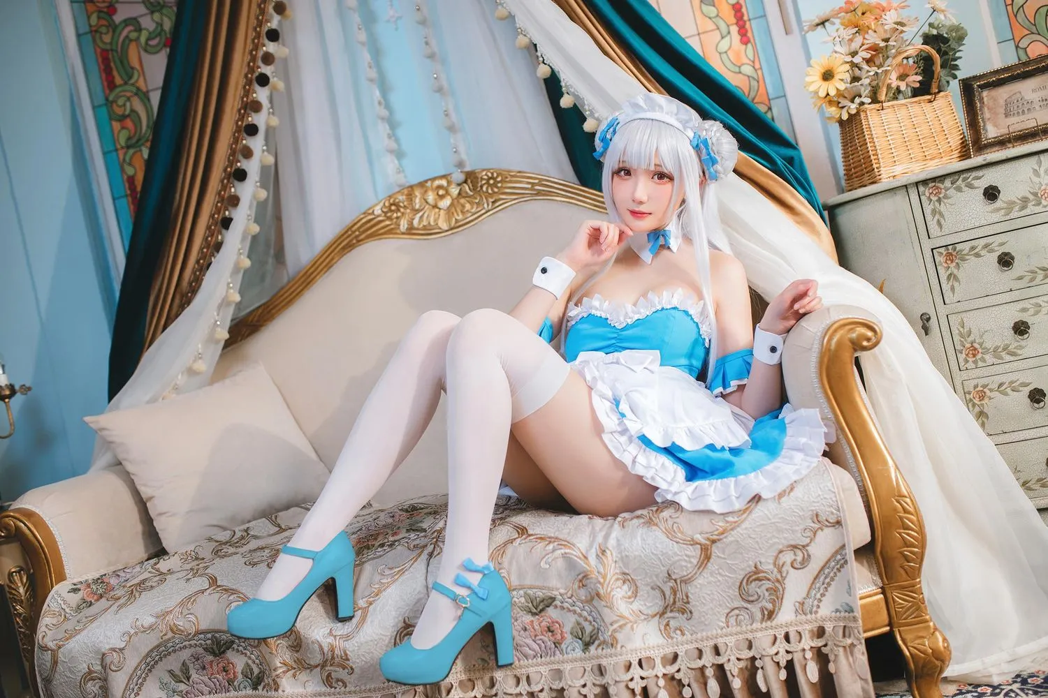 瓜希酱 NO.062 碧蓝航线 小天鹅女仆 [22P]插图