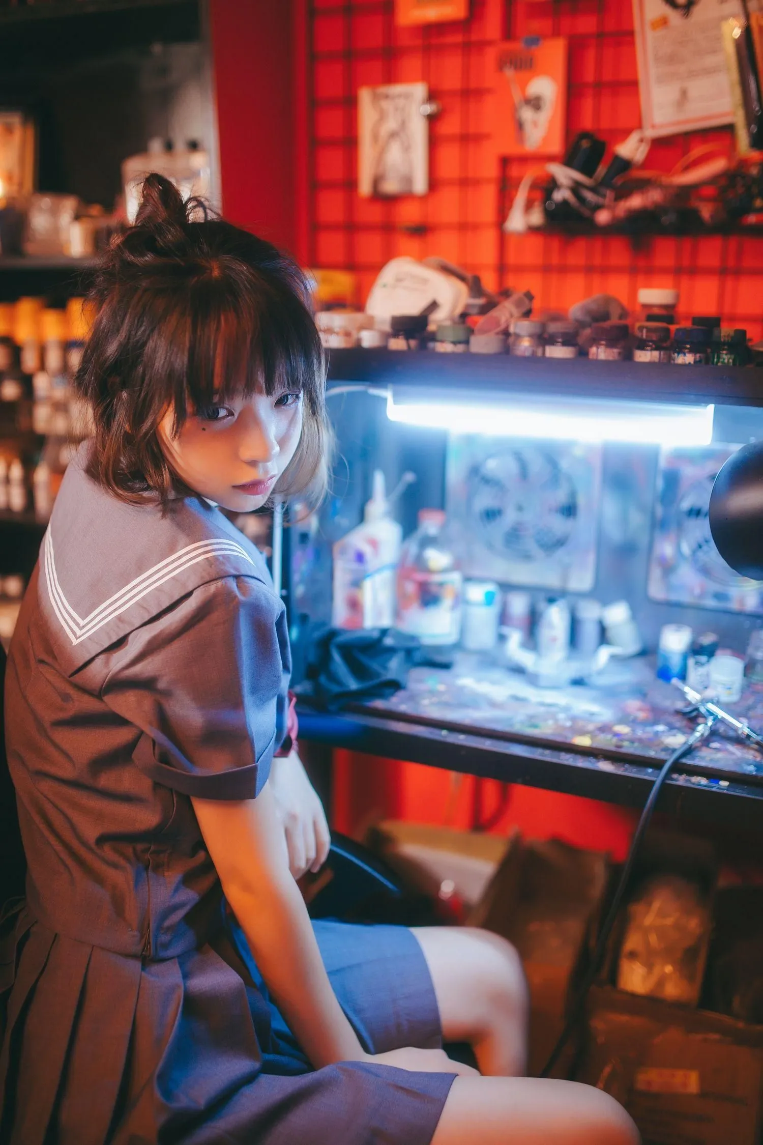 疯猫ss – NO.02 02制服写真（5套）-03.暗黑JK [16P]插图9