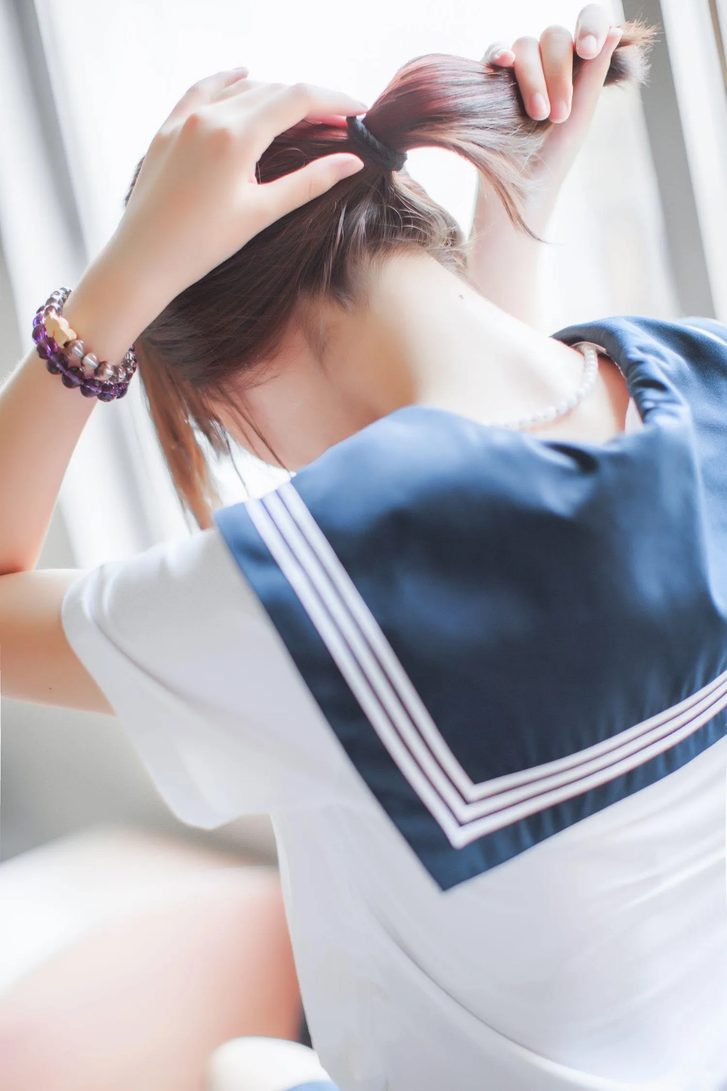 疯猫ss – NO.02 02制服写真（5套）-05.同桌的水手服 [41P]插图6