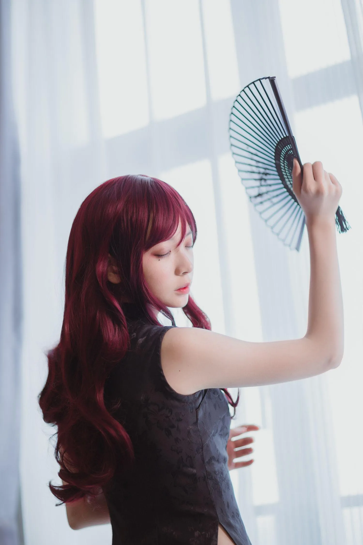 疯猫ss – NO.03 03黑丝写真（3套）-02.旗袍 [31P]插图9