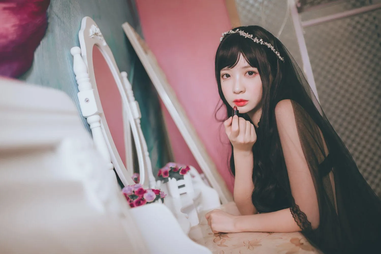 疯猫ss – NO.03 03黑丝写真（3套）-03.黑色小野猫 [29P]插图8