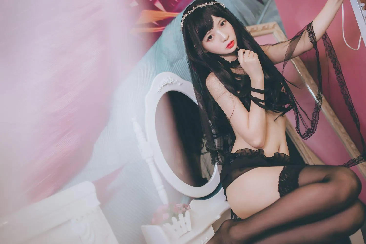 疯猫ss – NO.03 03黑丝写真（3套）-03.黑色小野猫 [29P]插图3