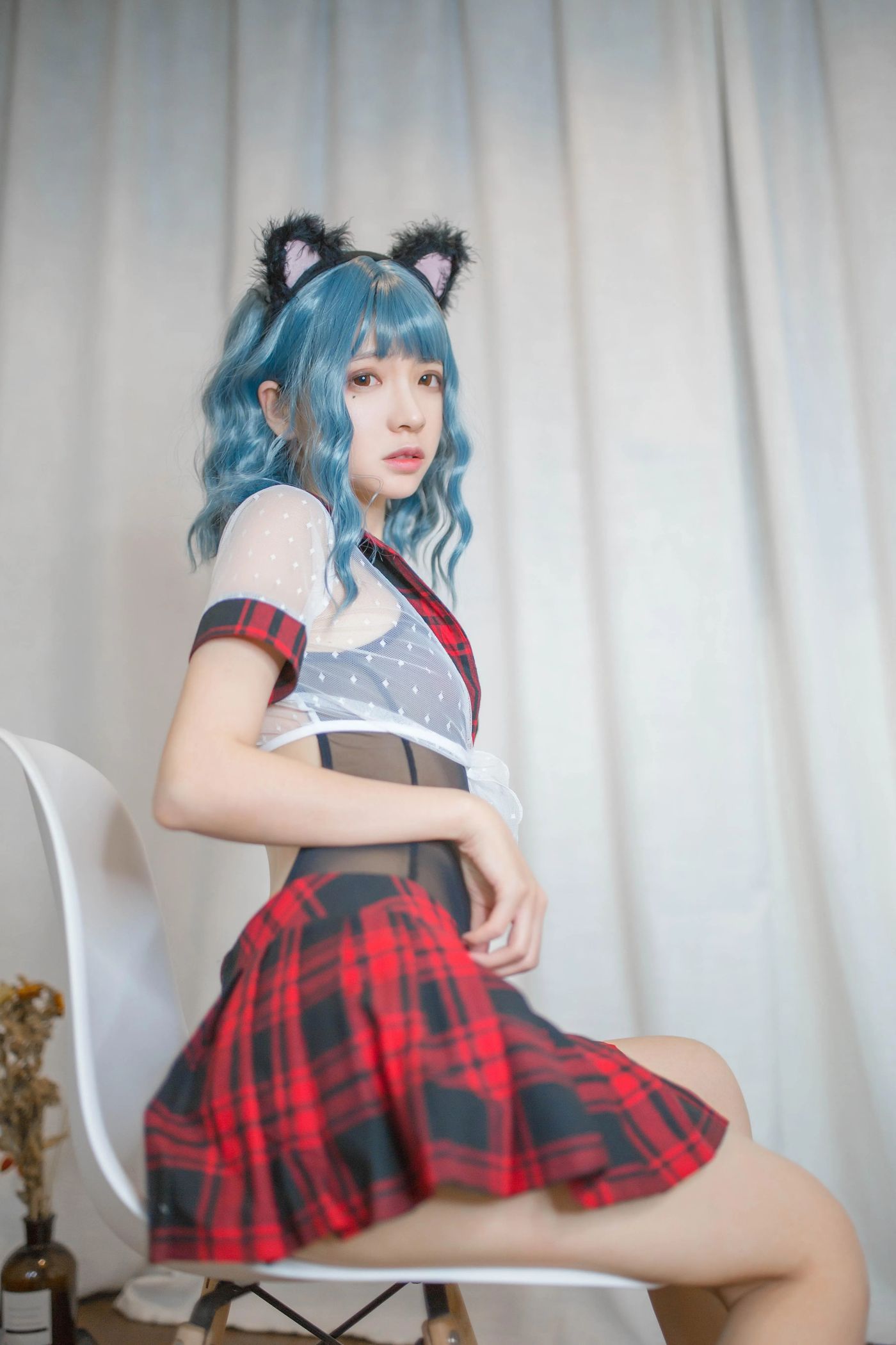 疯猫ss – NO.05 05个人写真集（2套）-01. 蓝发 [26P]插图9