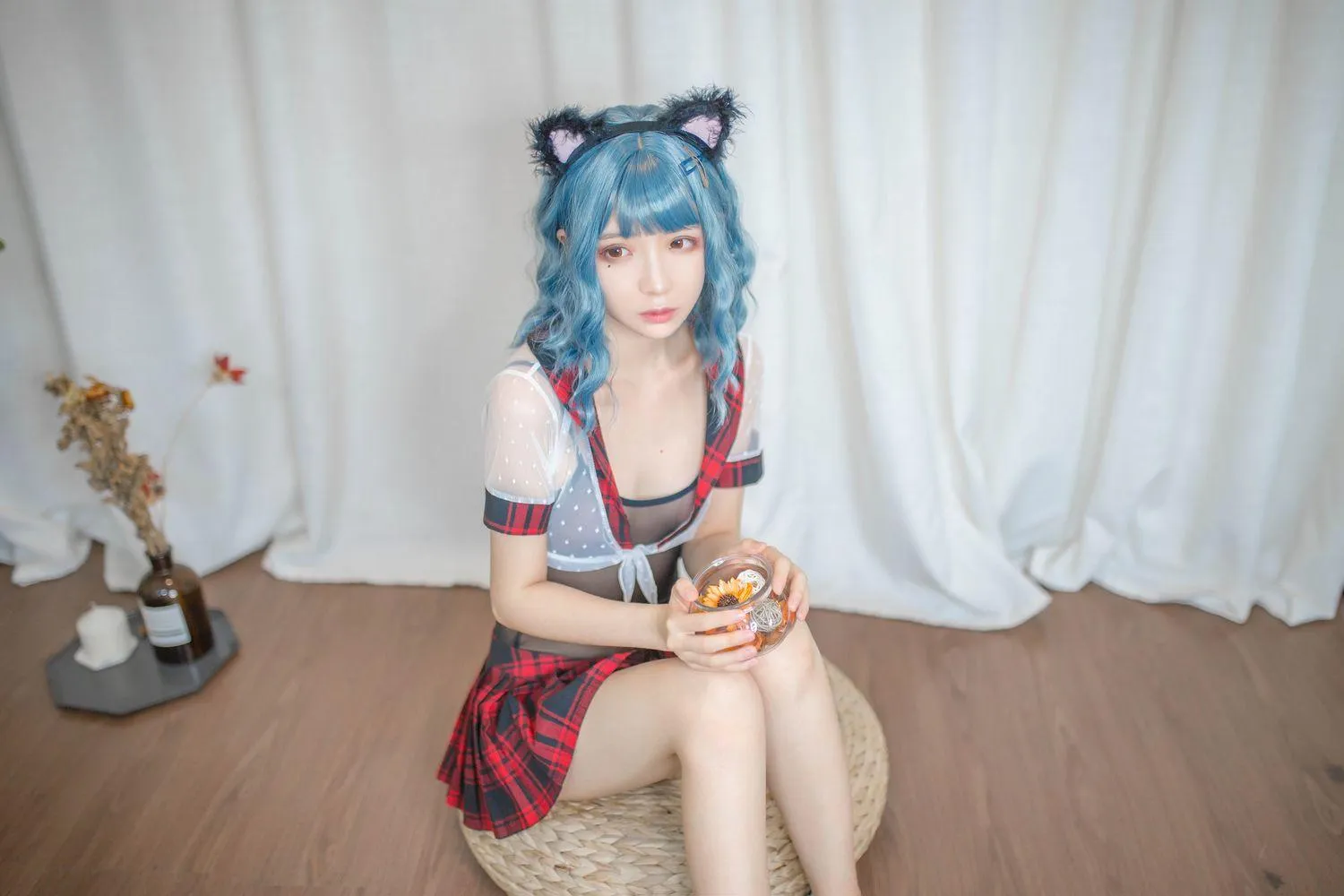 疯猫ss – NO.05 05个人写真集（2套）-01. 蓝发 [26P]插图1