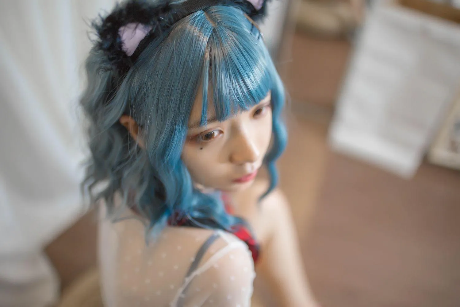 疯猫ss – NO.05 05个人写真集（2套）-01. 蓝发 [26P]插图2