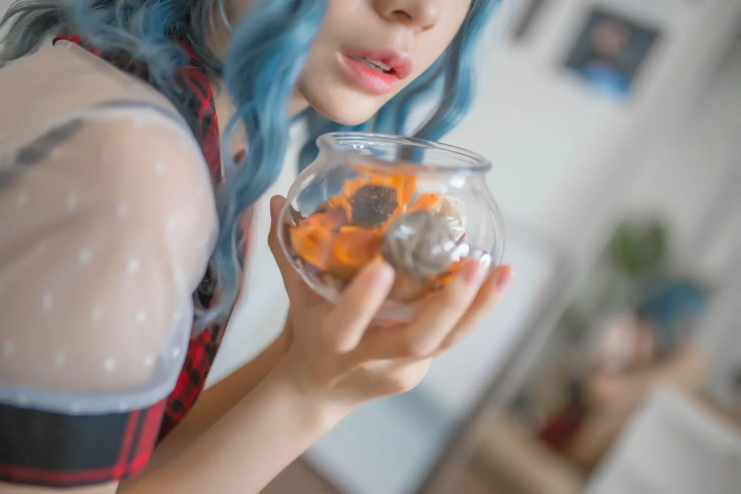 疯猫ss – NO.05 05个人写真集（2套）-01. 蓝发 [26P]插图3