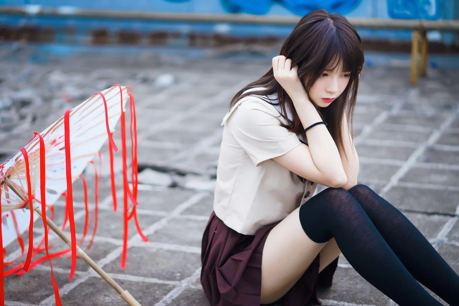 疯猫ss – NO.08 丝袜狂想曲（4套）-01.伞-42P-573M [42P]插图8