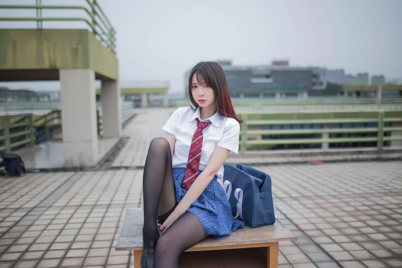 疯猫ss – NO.12 天台JK [30P]插图