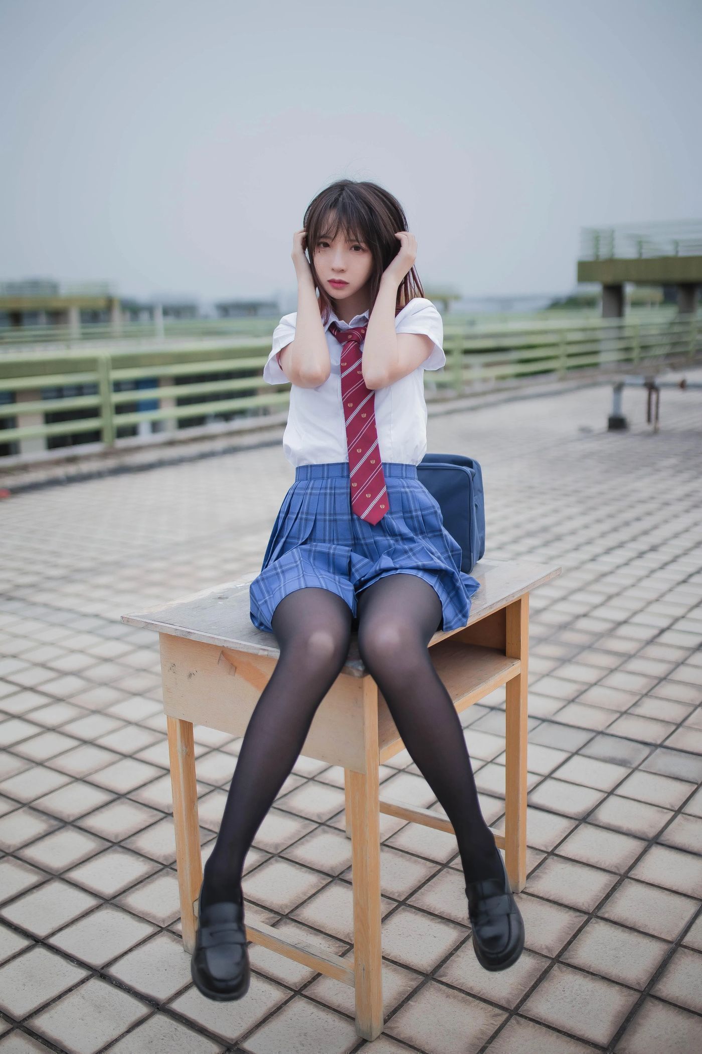 疯猫ss – NO.12 天台JK [30P]插图1