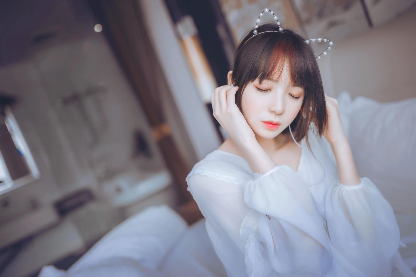 疯猫ss – NO.33 白色睡衣 [24P]插图
