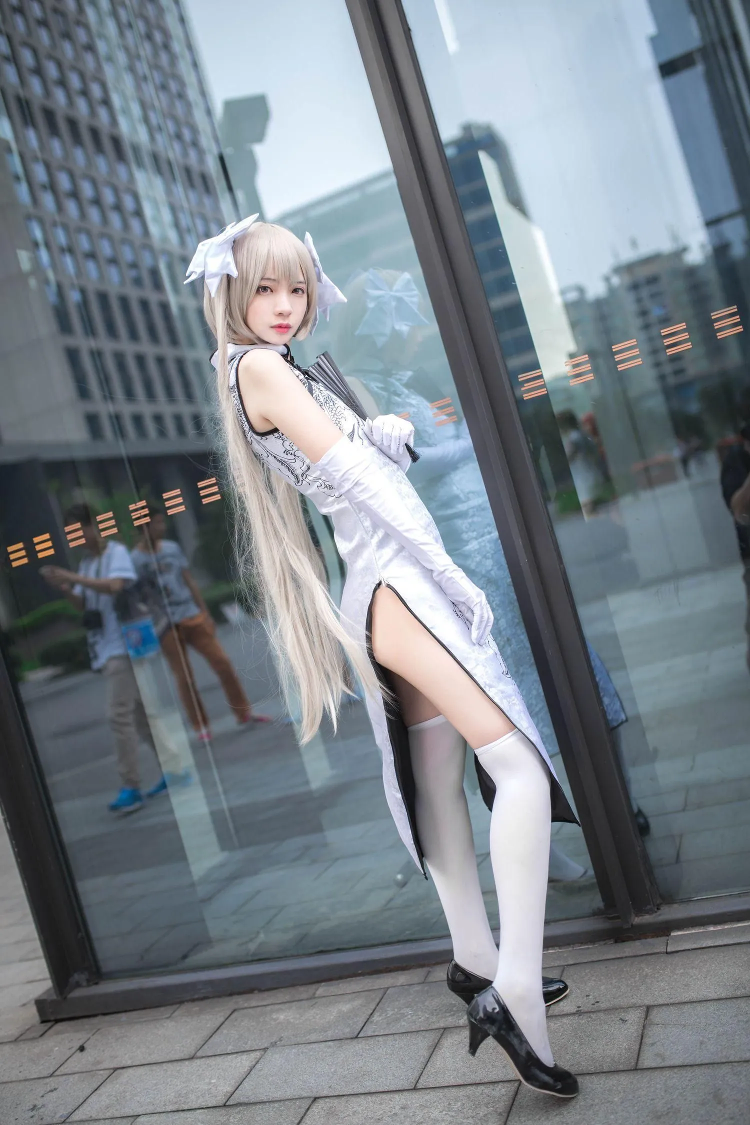 疯猫ss – NO.38 穹妹旗袍白 [13P]插图1