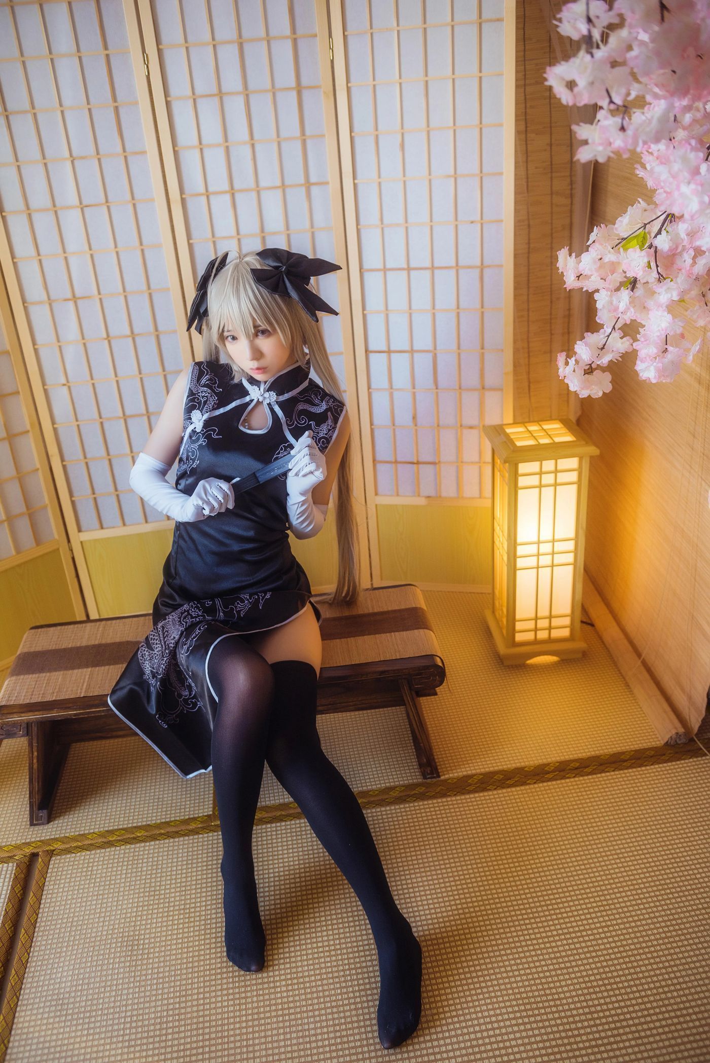 疯猫ss – NO.39 穹妹旗袍黑 [24P]插图