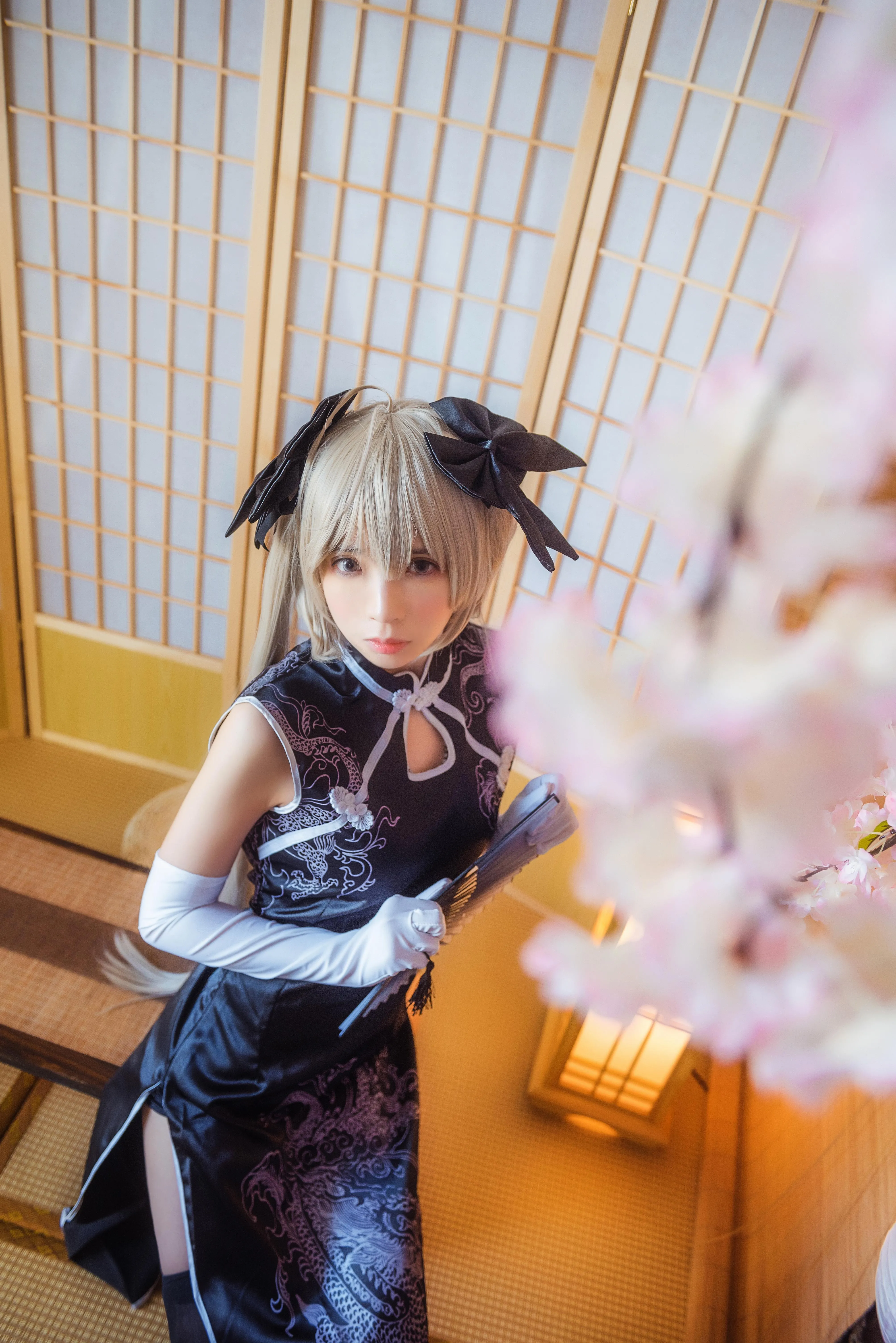 疯猫ss – NO.39 穹妹旗袍黑 [24P]插图3