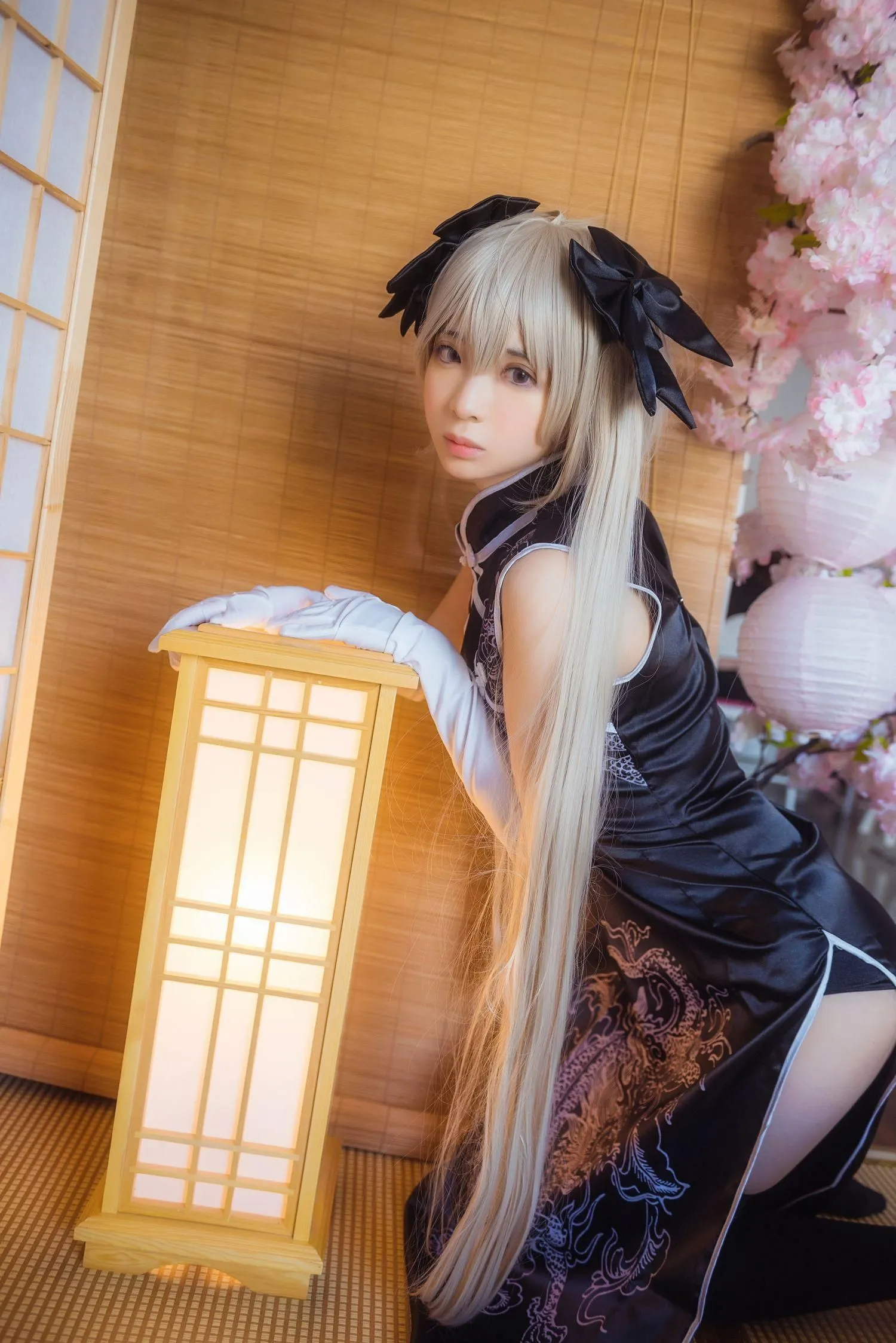 疯猫ss – NO.39 穹妹旗袍黑 [24P]插图7