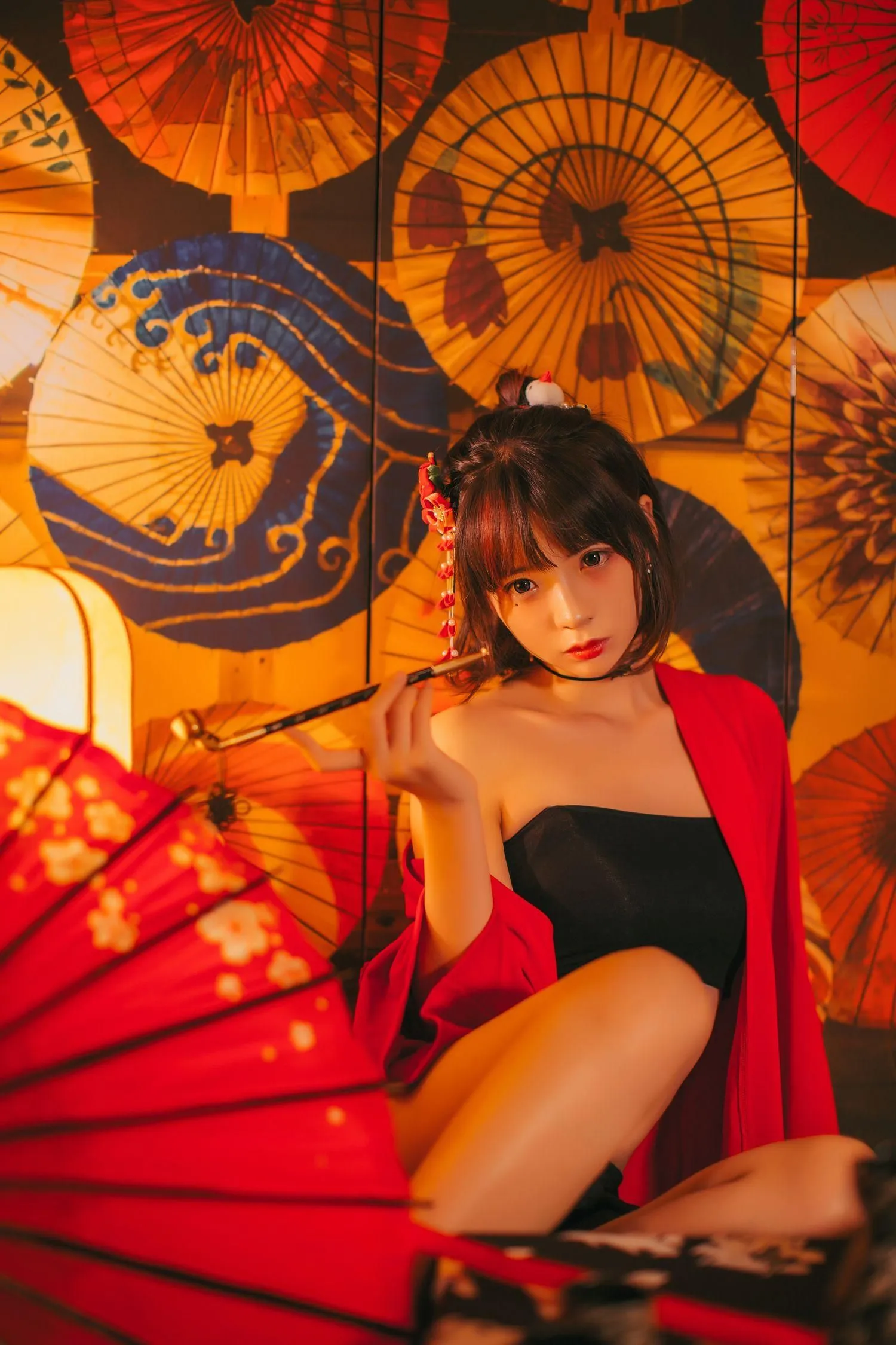 疯猫ss – NO.44 红色羽衣 [15P]插图8