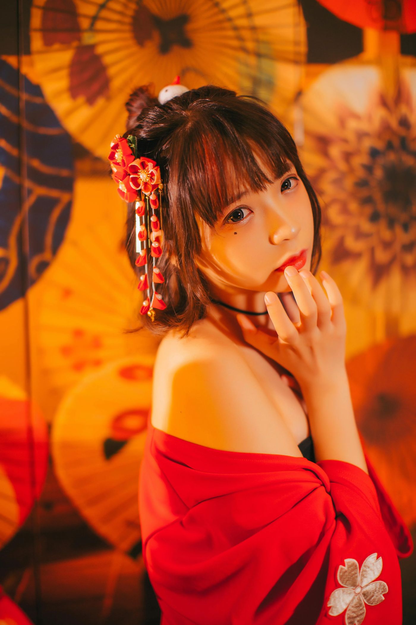 疯猫ss – NO.44 红色羽衣 [15P]插图9