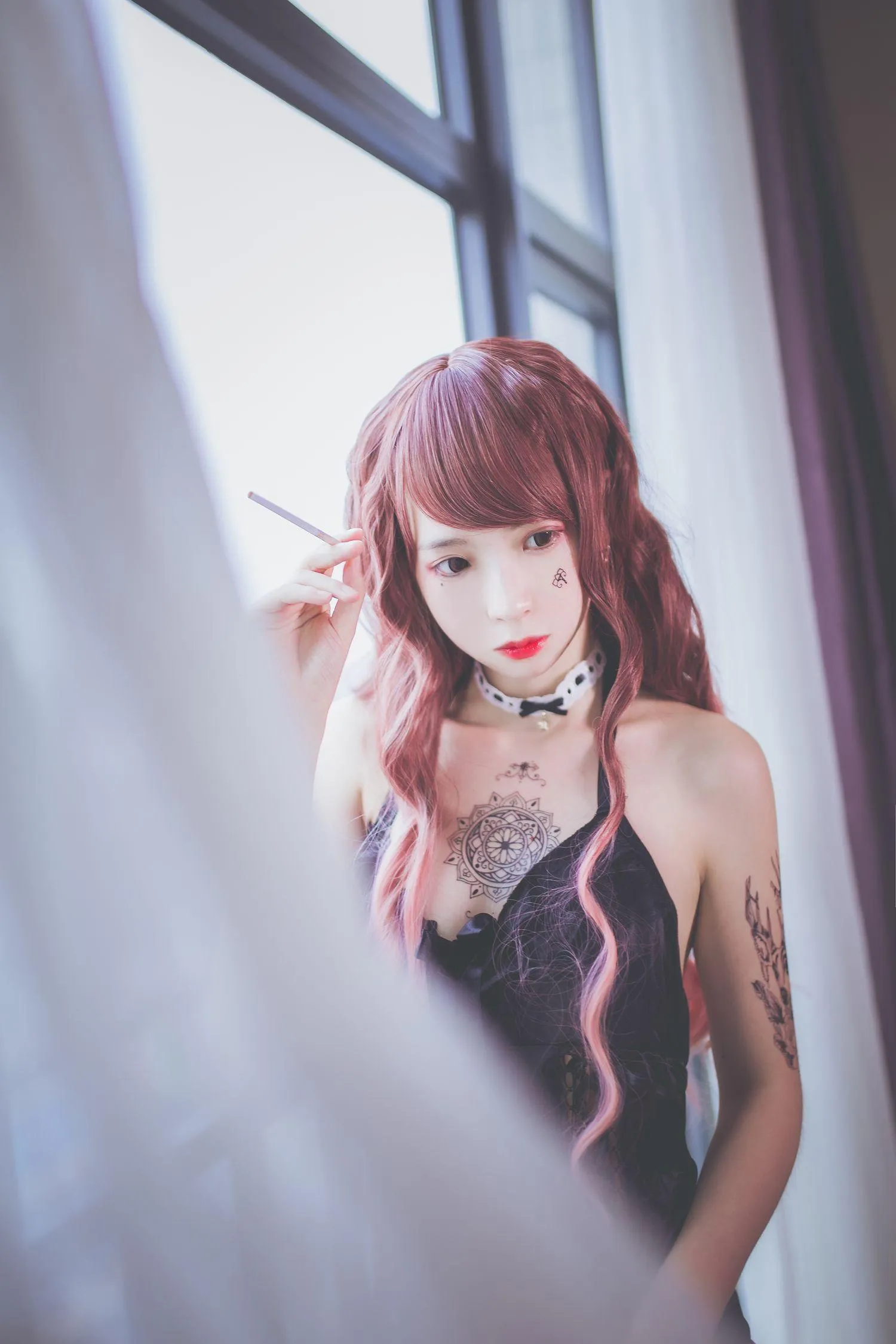 疯猫ss – NO.59 黑色吊带袜 [39P]插图7
