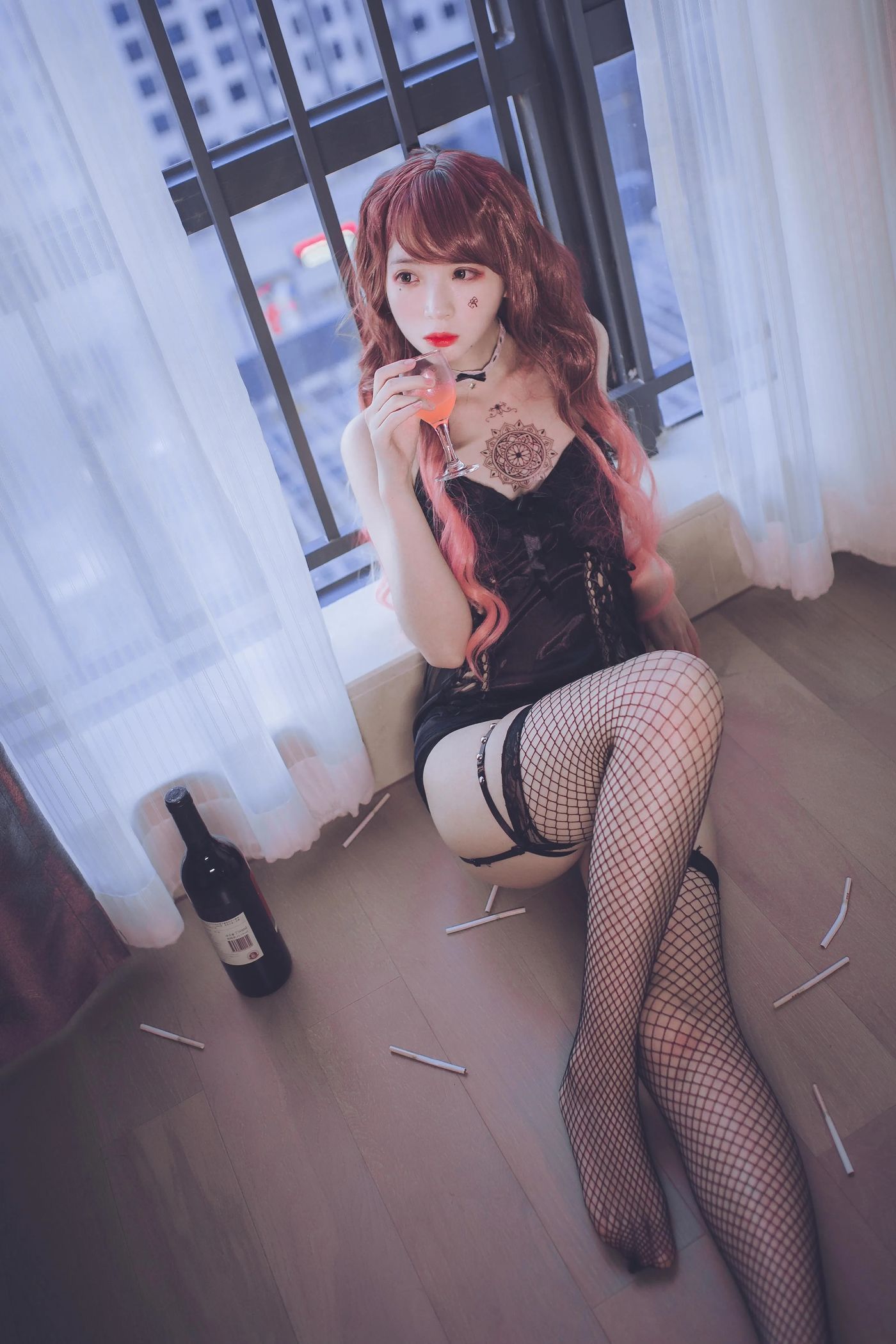 疯猫ss – NO.59 黑色吊带袜 [39P]插图4