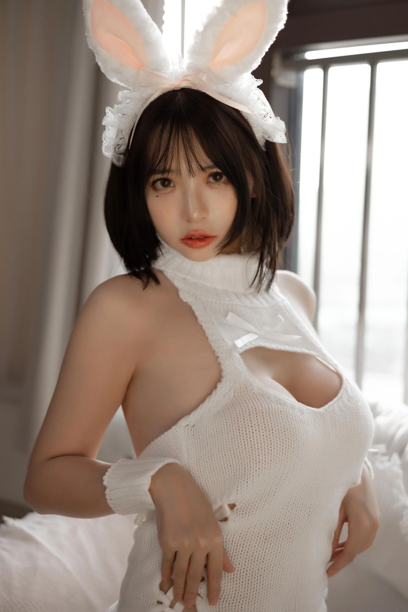 疯猫ss – NO.80 白毛衣 自拍 [40P]插图1