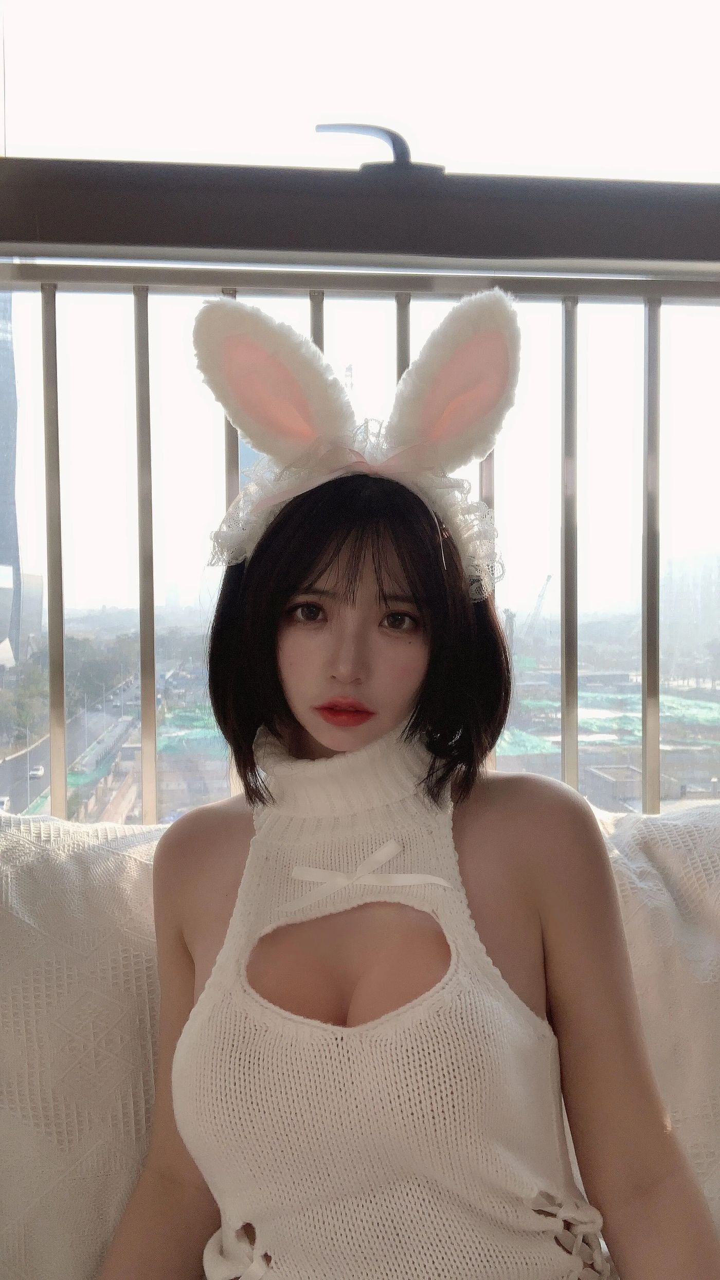 疯猫ss – NO.80 白毛衣 自拍-白毛衣自拍 [9P]插图8