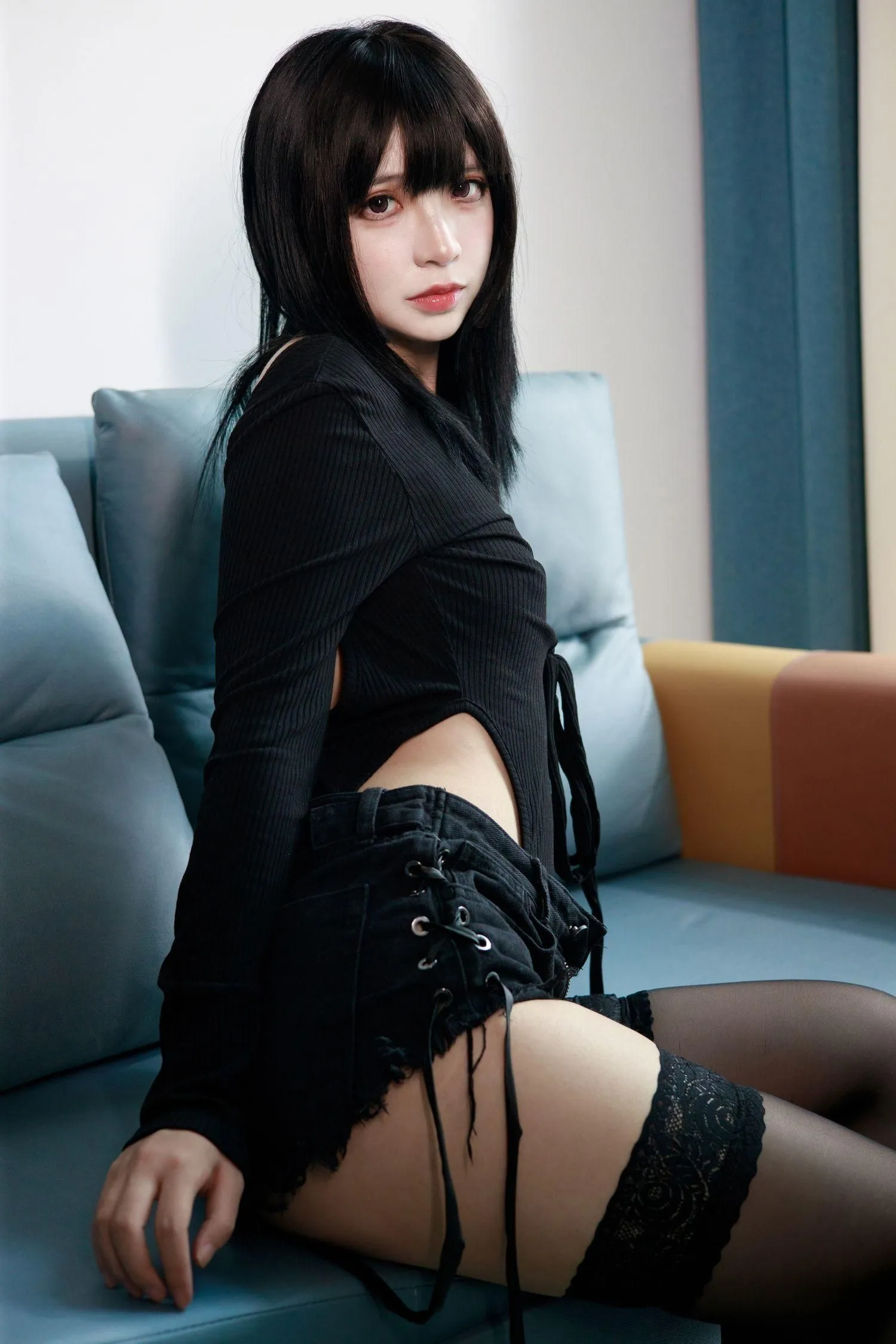疯猫ss – NO.89 黑毛衣短裤 [40P]插图7