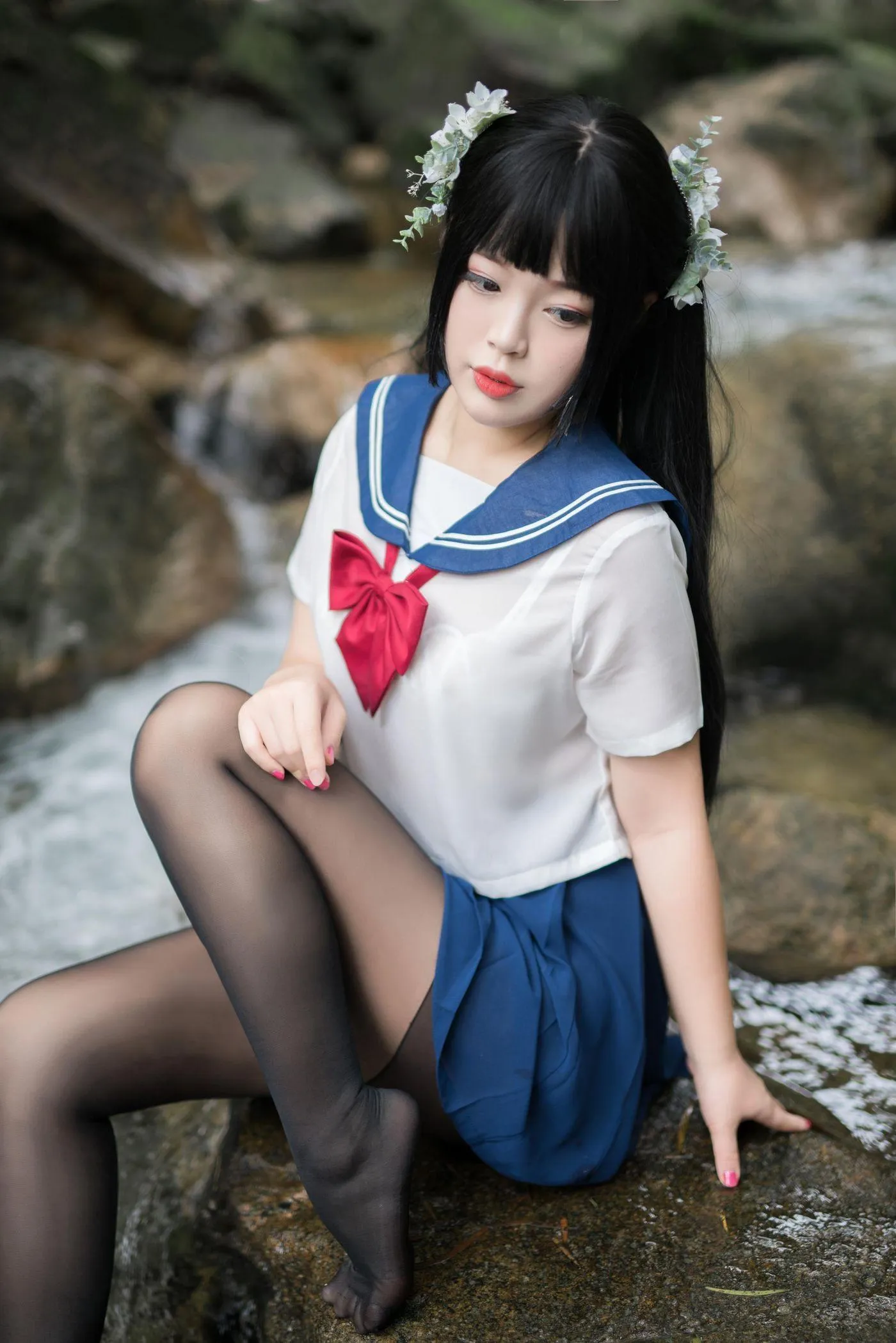 白烨 – NO.05 湿身JK-图片 [98P]插图9