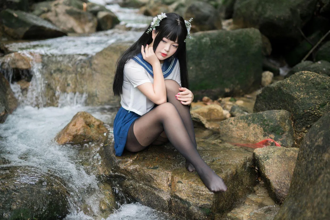 白烨 – NO.05 湿身JK-图片 [98P]插图2