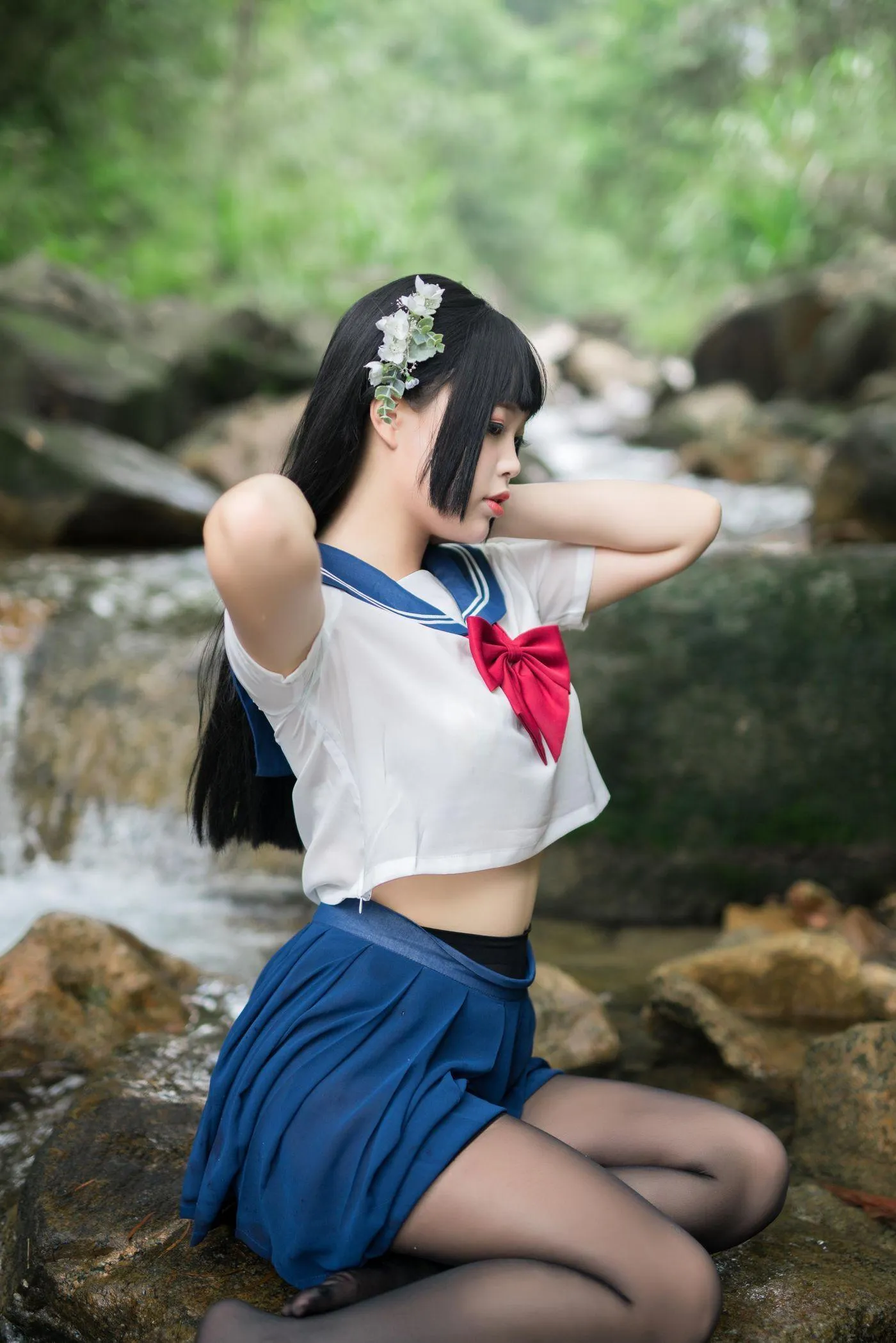 白烨 – NO.05 湿身JK-图片 [98P]插图3
