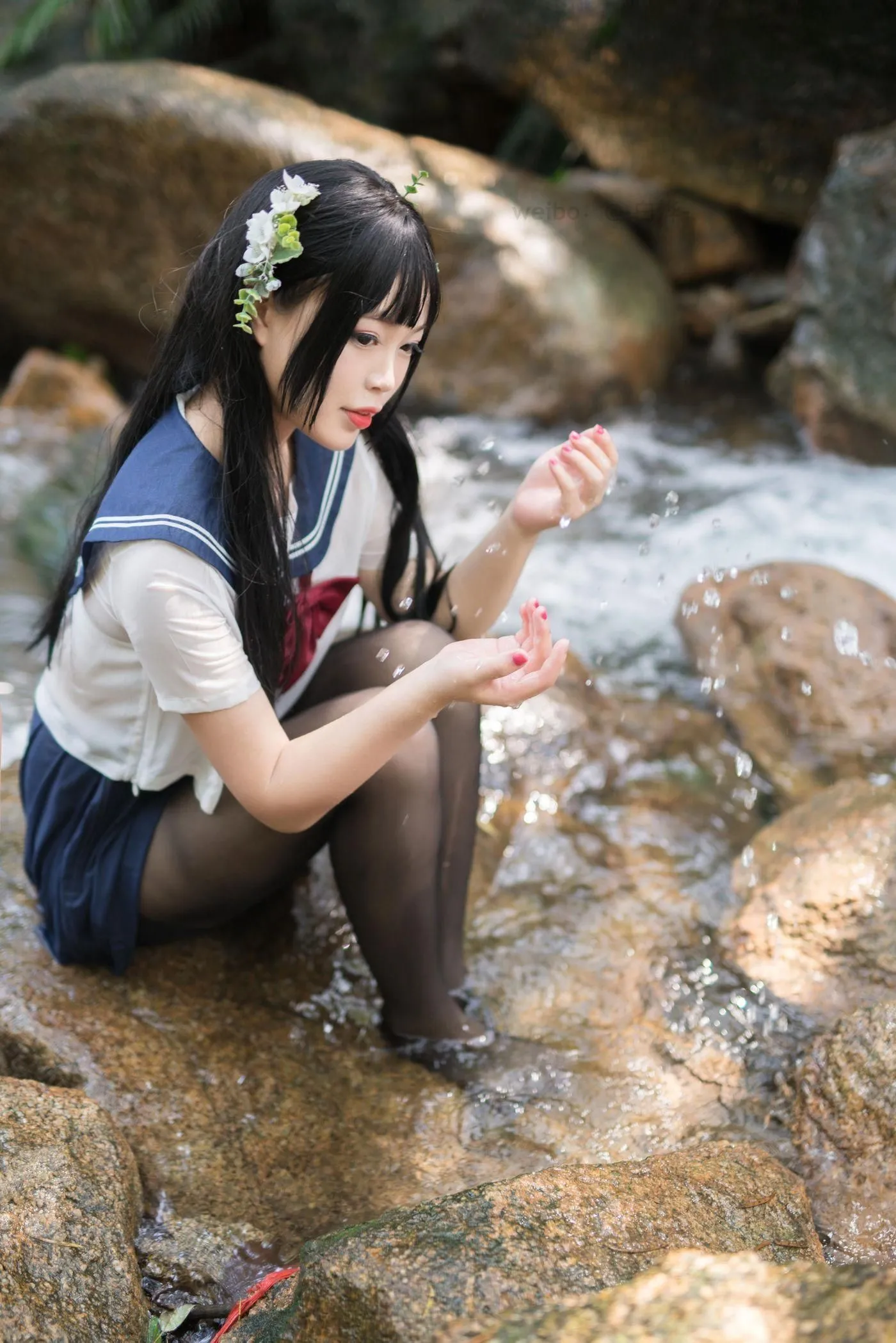 白烨 – NO.05 湿身JK-图片 [98P]插图7