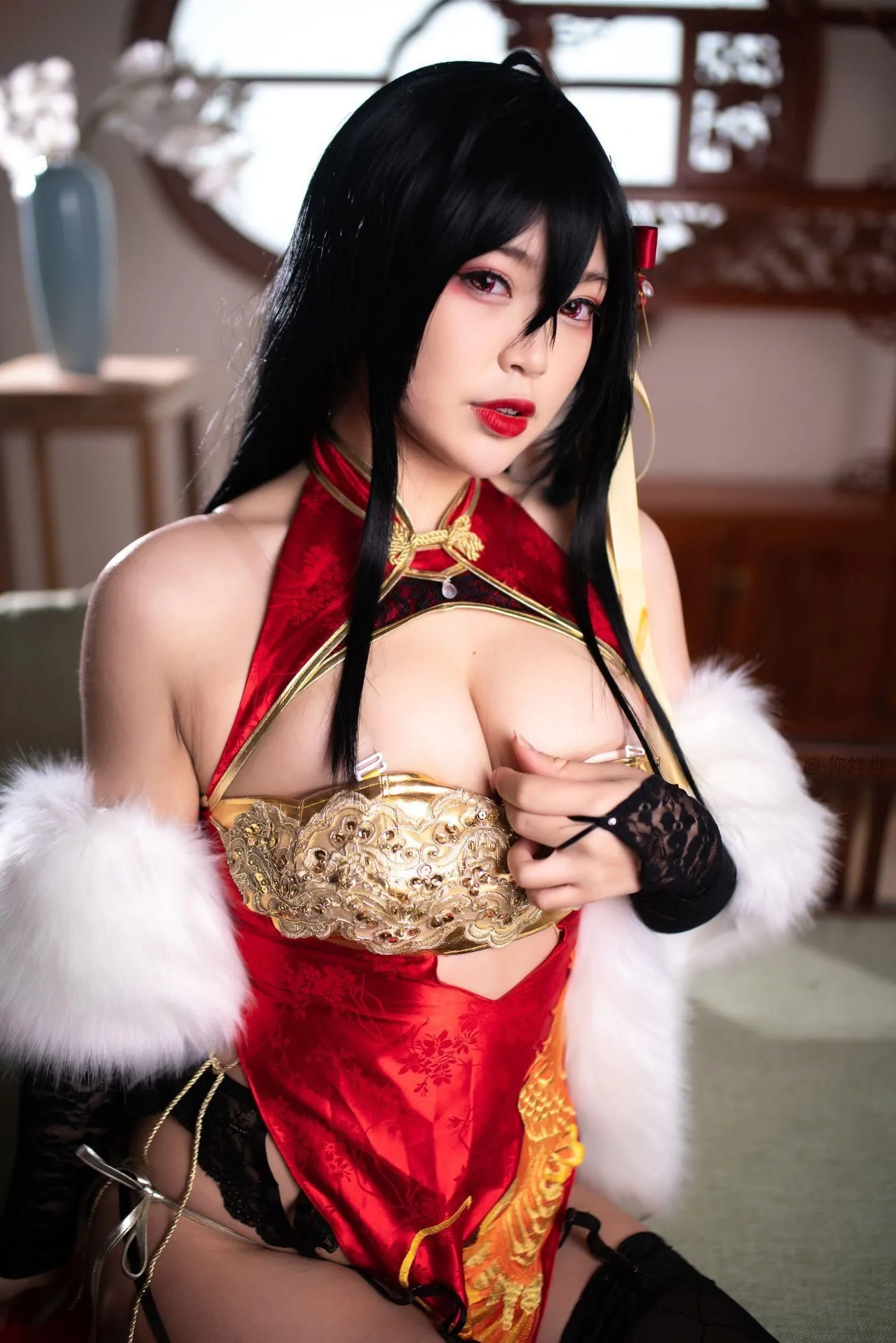 白烨 – NO.17 大凤旗袍新年限定 [63P]插图3