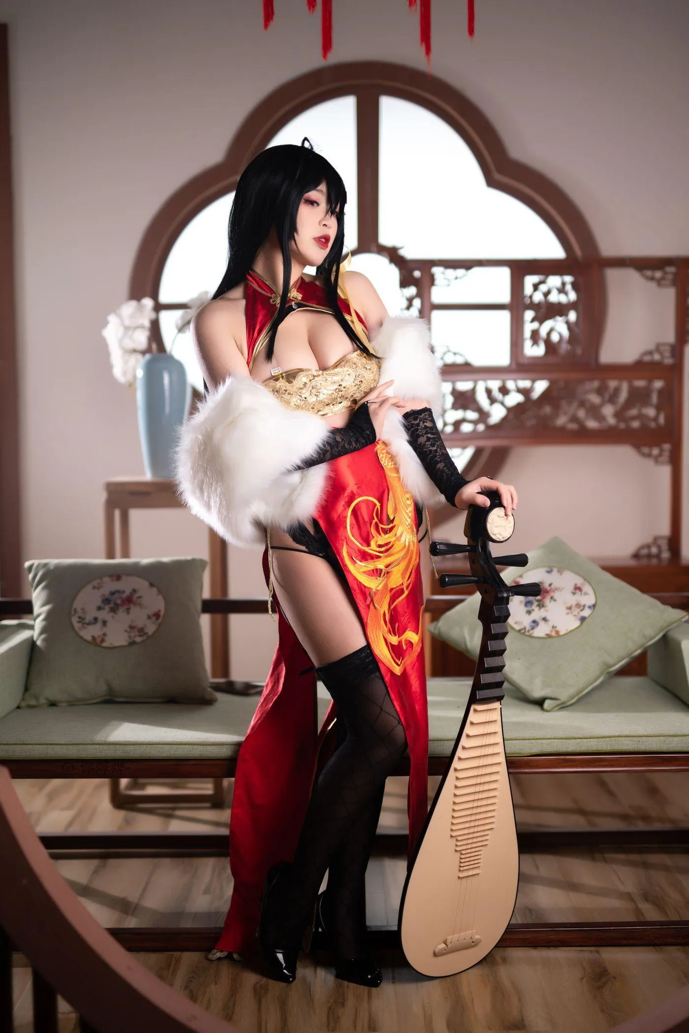 白烨 – NO.17 大凤旗袍新年限定 [63P]插图3